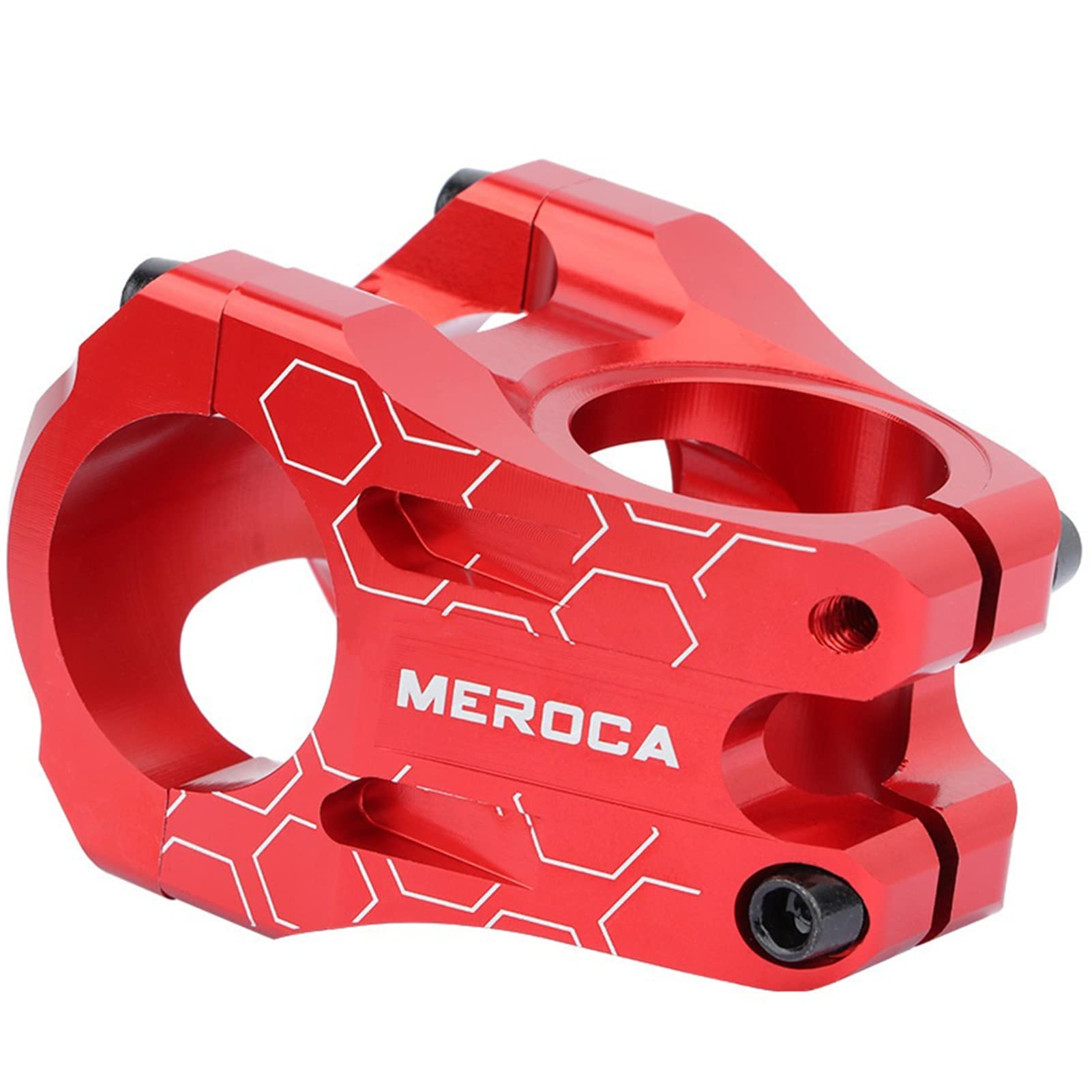 Ultralight 31.8mm Bike Stem - 35mm CNC Aluminum Alloy Short Handlebar Stem for Mountain Bikes, Road Bikes & Downhill Cycling | High-Performance, Durable & Lightweight | Perfect for Trail Riding, Commuting & Racing (Red)