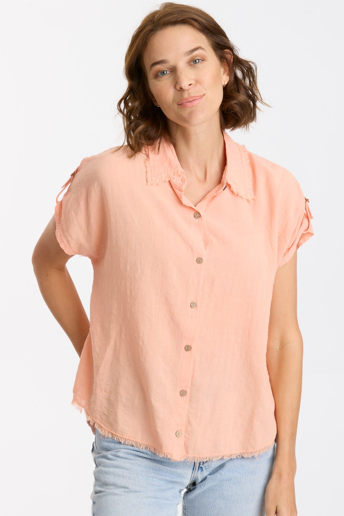 Ninette Button Up Top for Women - Stylish Casual Blouse with Front Buttons | Perfect for Office, Date Night & Everyday Wear