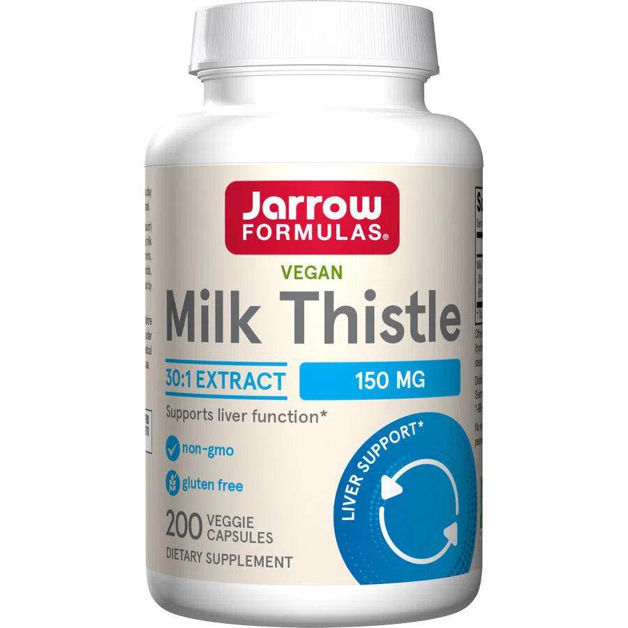 Jarrow Formulas Milk Thistle 150mg - Liver Support Supplement for Detox & Liver Health - Supports Natural Cleansing & Digestion - Perfect for Daily Wellness & Post-Alcohol Recovery