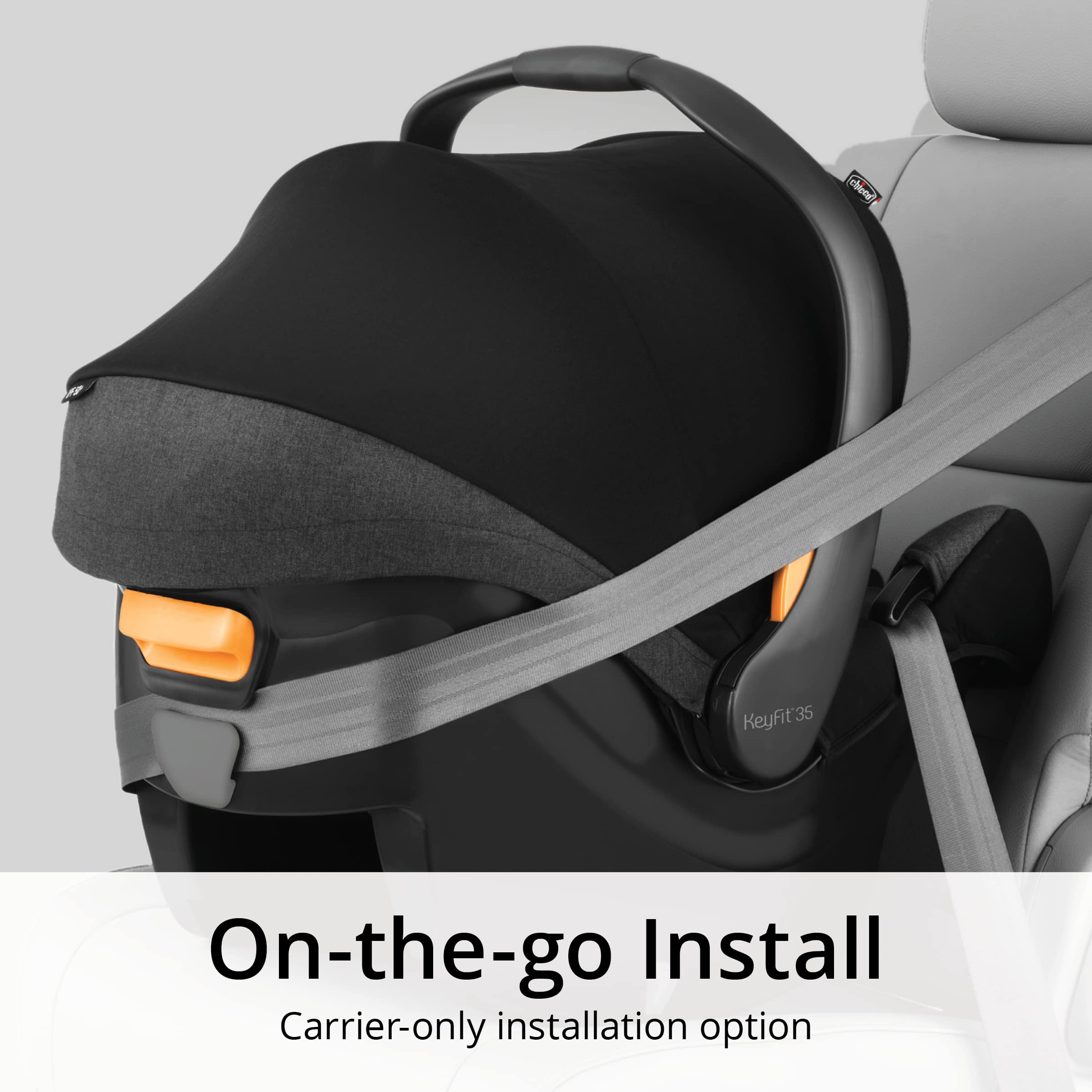 Chicco KeyFit 35 Zip ClearTex Infant Car Seat - Obsidian Black | Lightweight & Safe Baby Carrier for Newborns | Perfect for Travel, Shopping & Daily Commutes