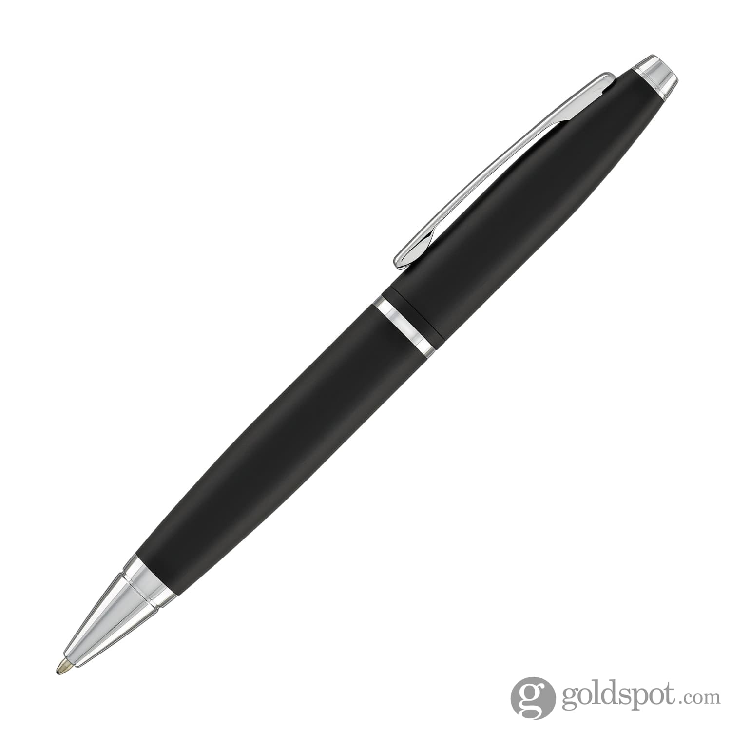 Premium Cross Calais Matte Black Ballpoint Pen with Chrome Trim - Elegant Writing Instrument for Office, Business & Gifting