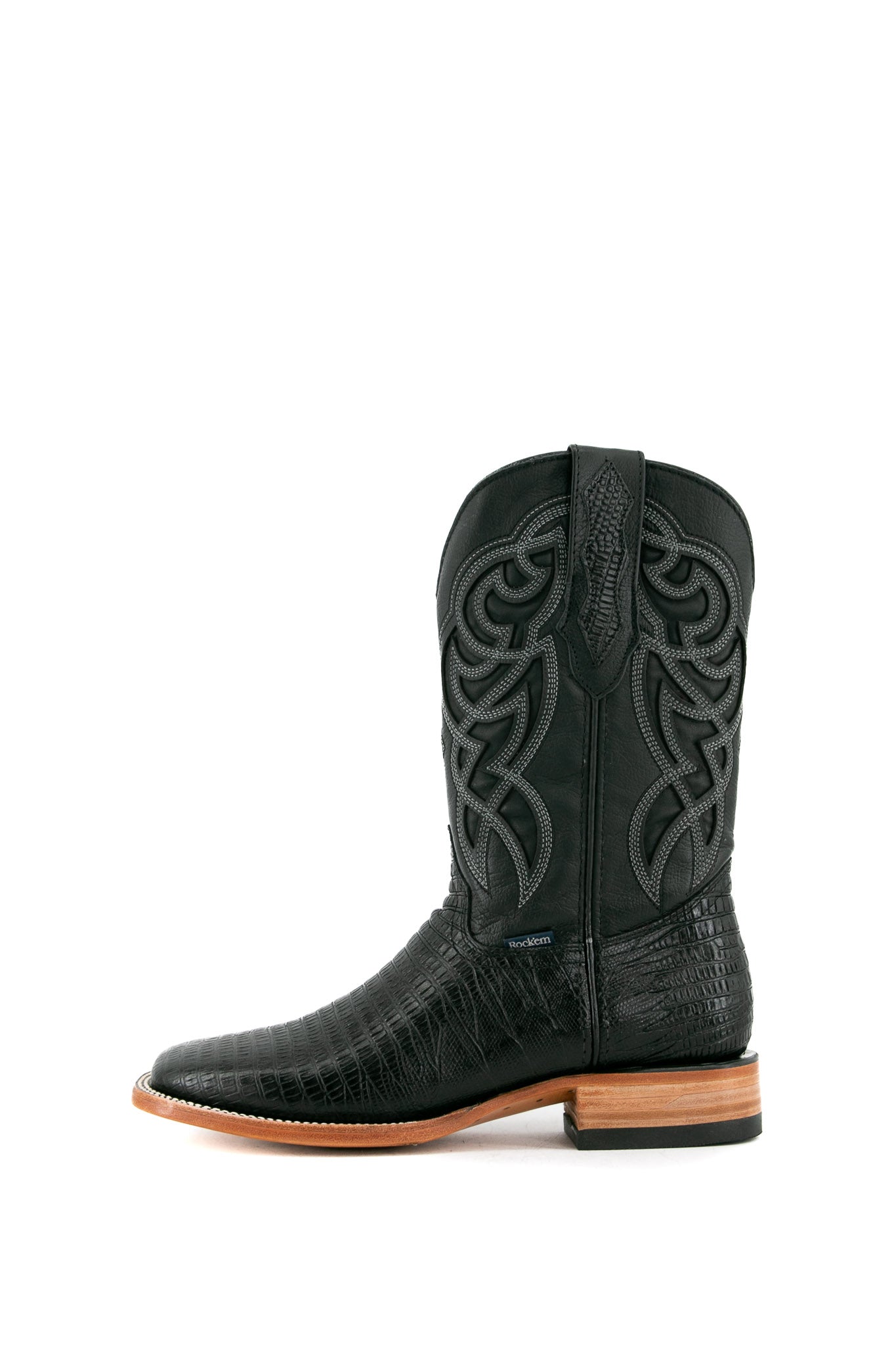 Lizard Square Toe Cowboy Boots for Men - Genuine Exotic Leather Western Boots with Comfortable Fit - Perfect for Rodeo, Country Dancing & Outdoor Adventures