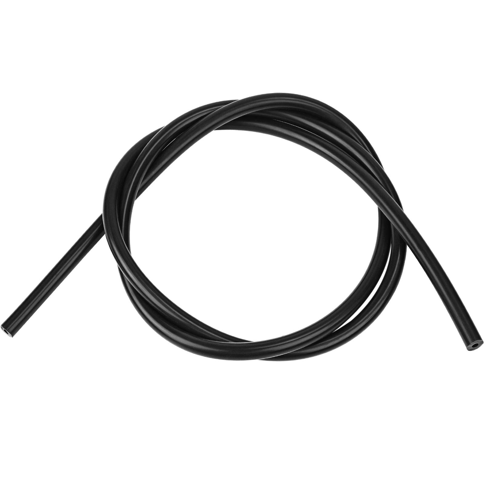 5 Feet High Temperature Silicone Vacuum Tubing Hose - 1/4 inch (6mm) Black - Durable & Flexible for Automotive, Home Brewing, Aquariums & Industrial Applications