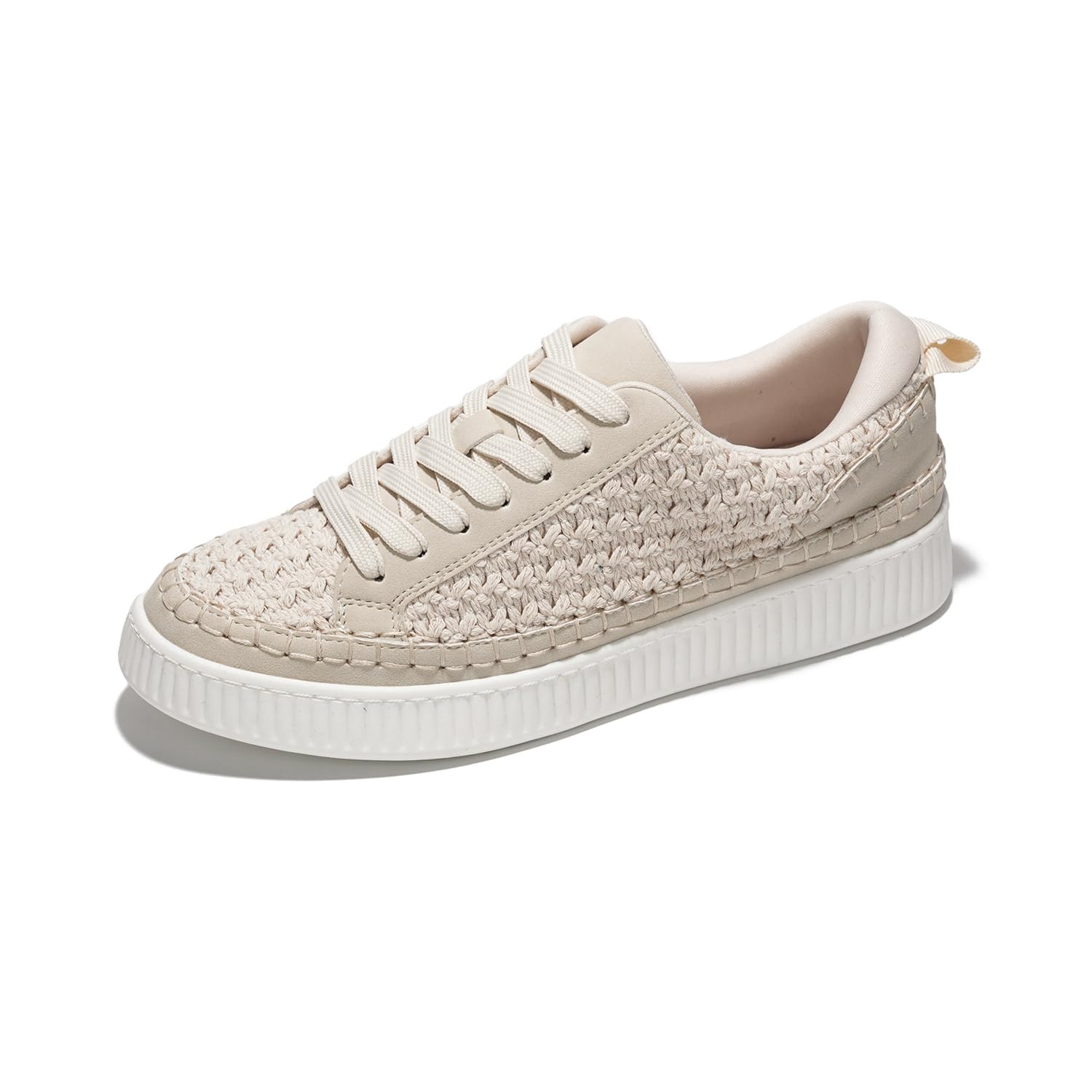Women's Project Cloud Sneakers - Comfortable Memory Foam Lace-Up Fashion Shoes | Non-Slip Trendy Sneakers for Walking, Running & Casual Wear (Lona)