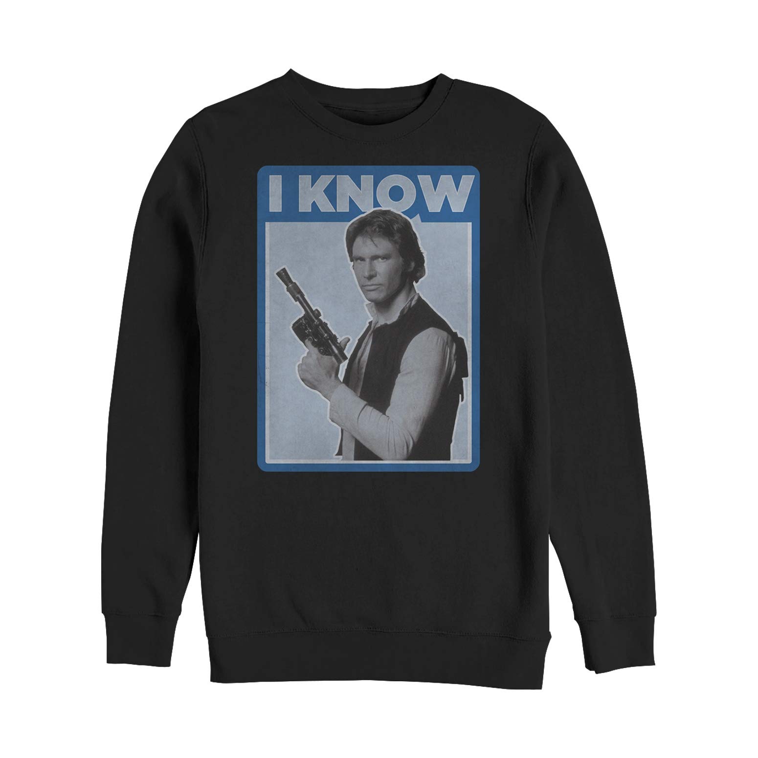 Men's Star Wars Han Solo 'I Know' Quote Sweatshirt - Soft & Comfortable Pullover for Fans, Casual Wear & Movie Nights