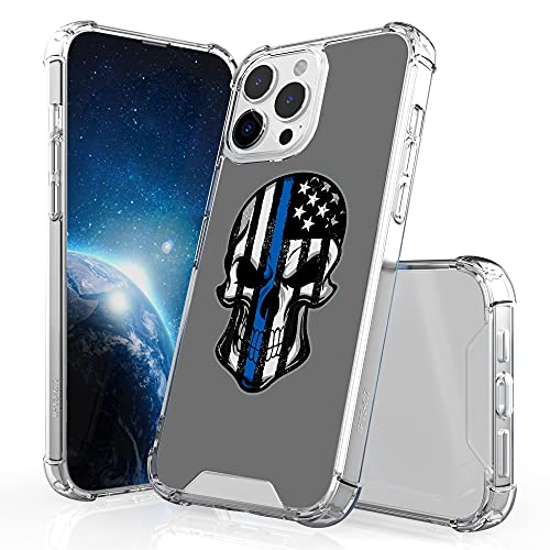 Thin Blue Line Skull