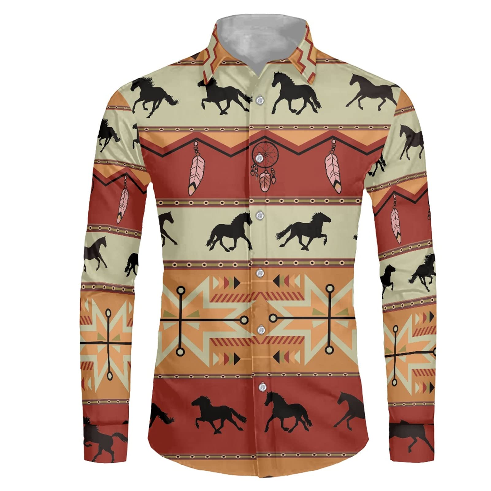 Coloranimal Novelty Hawaiian Men's Button Down Dress Shirts - Casual & Business T-Shirt Tops for Work, Vacation & Parties (Sizes XS-4XL) | Lightweight Breathable Fabric for Summer Wear