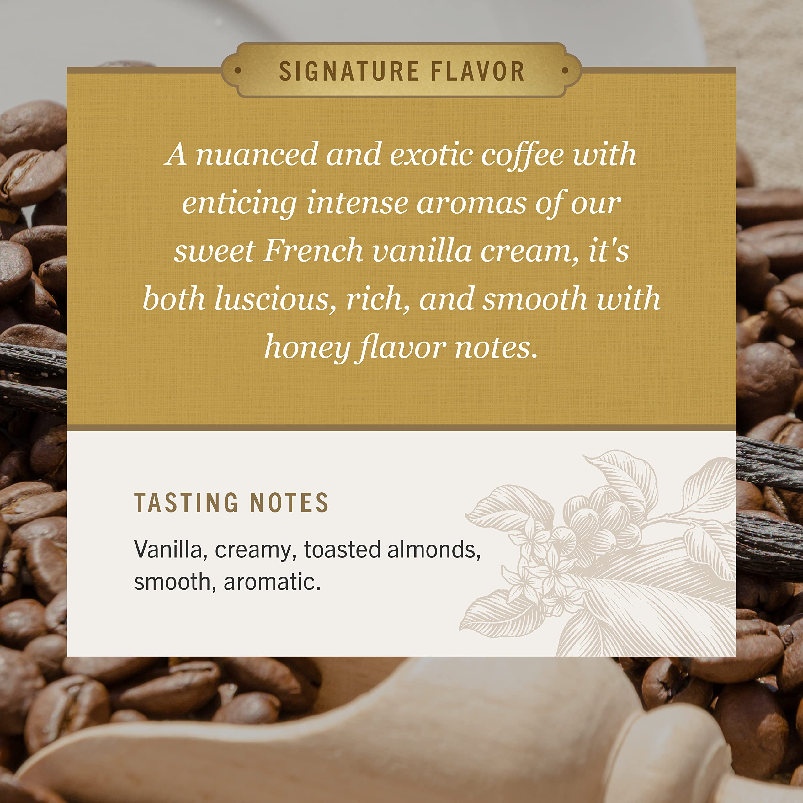 Barrie House French Vanilla Flavored Coffee Pods 96 Count - Compatible with Keurig K-Cup Brewers, 100% Arabica Single Serve Coffee, Artificially Flavored | Perfect for Home, Office & Breakfast Time