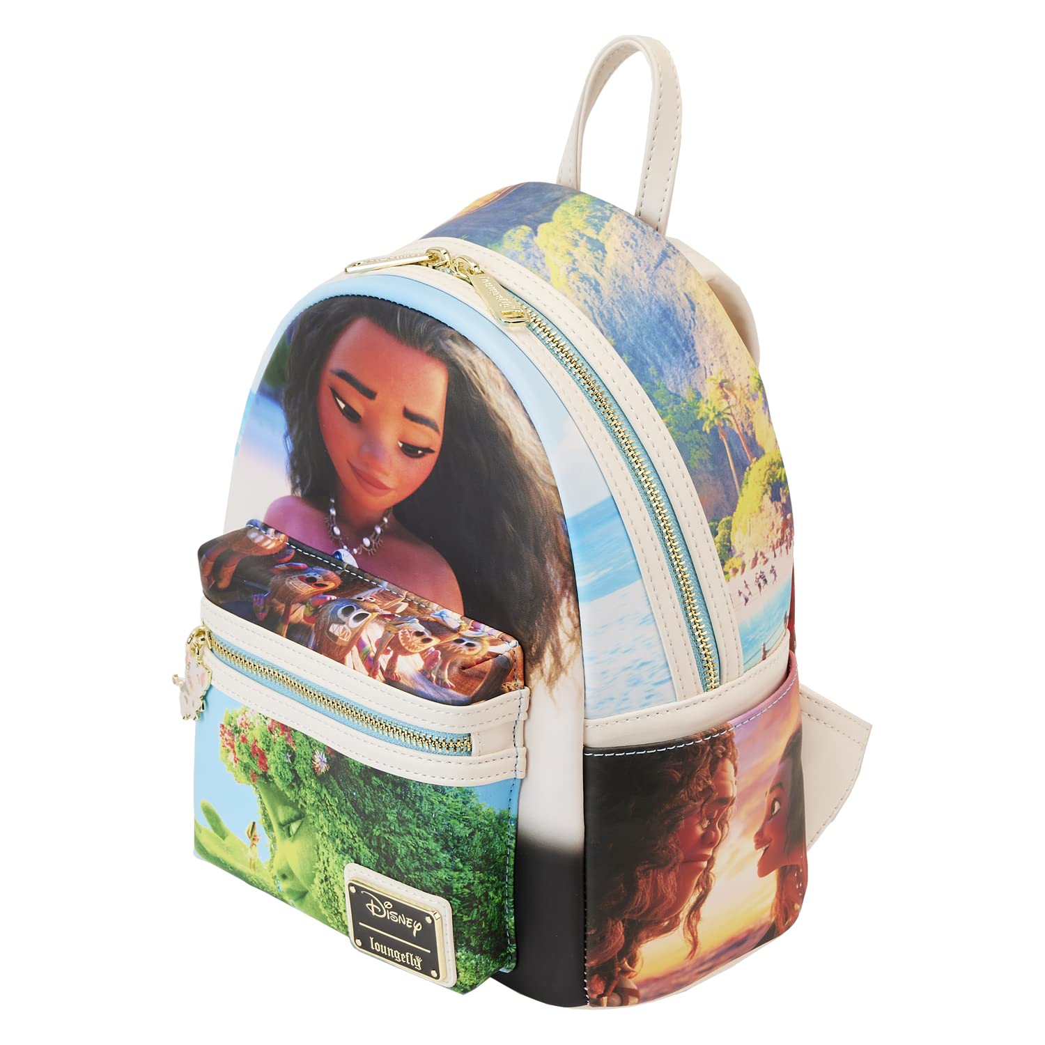 Disney Moana Princess Scene Series Mini Backpack by Loungefly - Waterproof Lightweight Daypack for Women & Teens - Perfect for School, Travel, and Disney Theme Park Visits