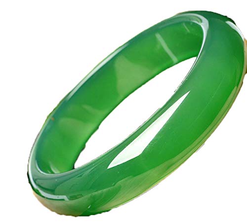 Brazilian Natural Green Chalcedony Bracelet for Women - Certified Agate Stone Bangle | Boho Chic Jewelry for Everyday Wear & Special Occasions