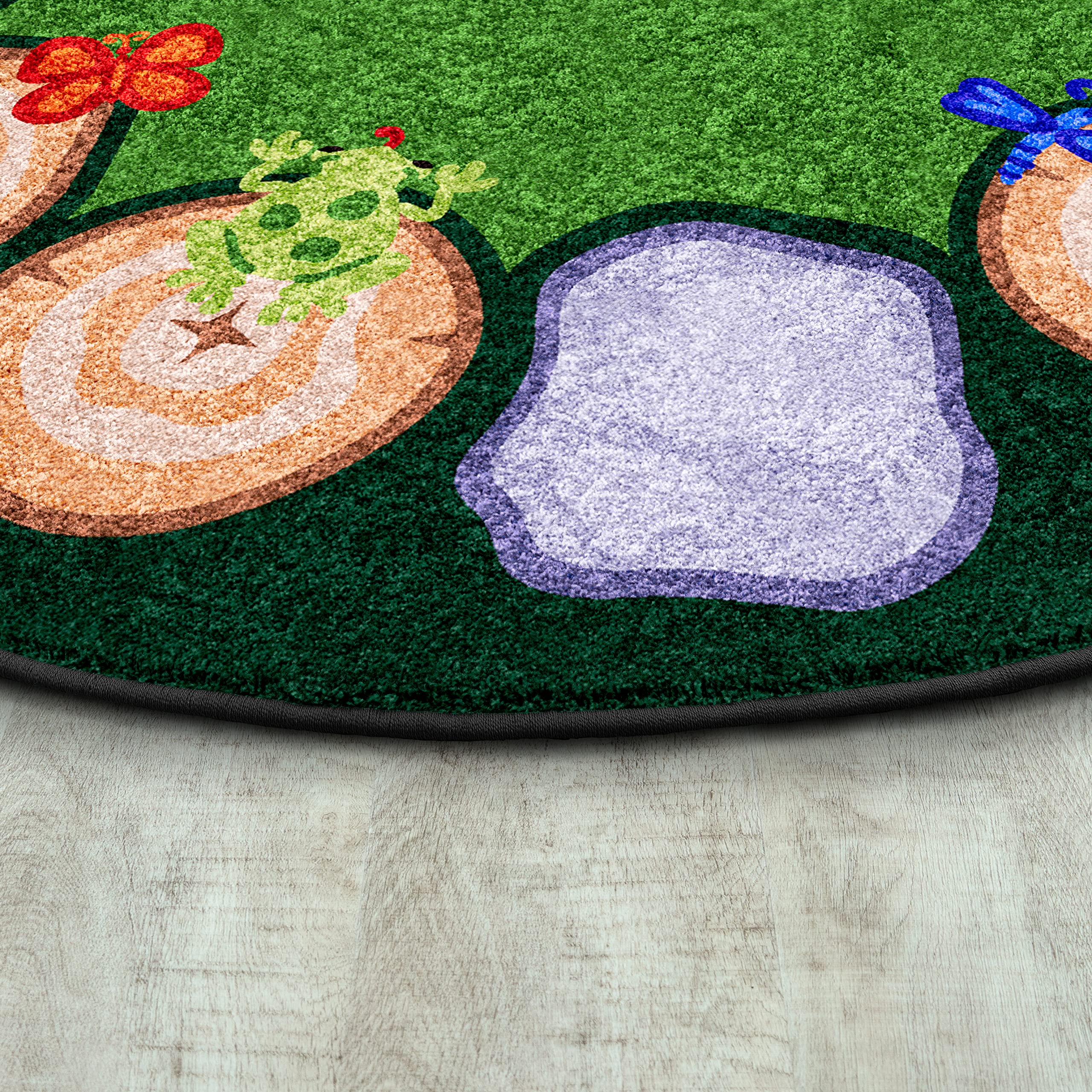 Joy Carpets Stumped Multi-Color Round Area Rug 13'2