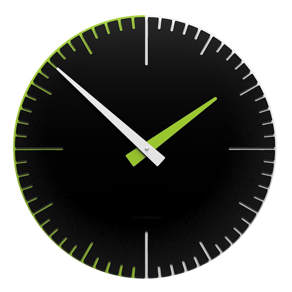 CalleaDesign 14.2 Inch Modern Wall Clock - Silent Non-Ticking Battery Operated Round Clock for Living Room, Bedroom, Office & Kitchen Decor