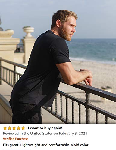 Premium Men's Merino Wool T-Shirt - 165 GSM Heat Black - Soft & Breathable Base Layer for Hiking, Travel & Outdoor Activities