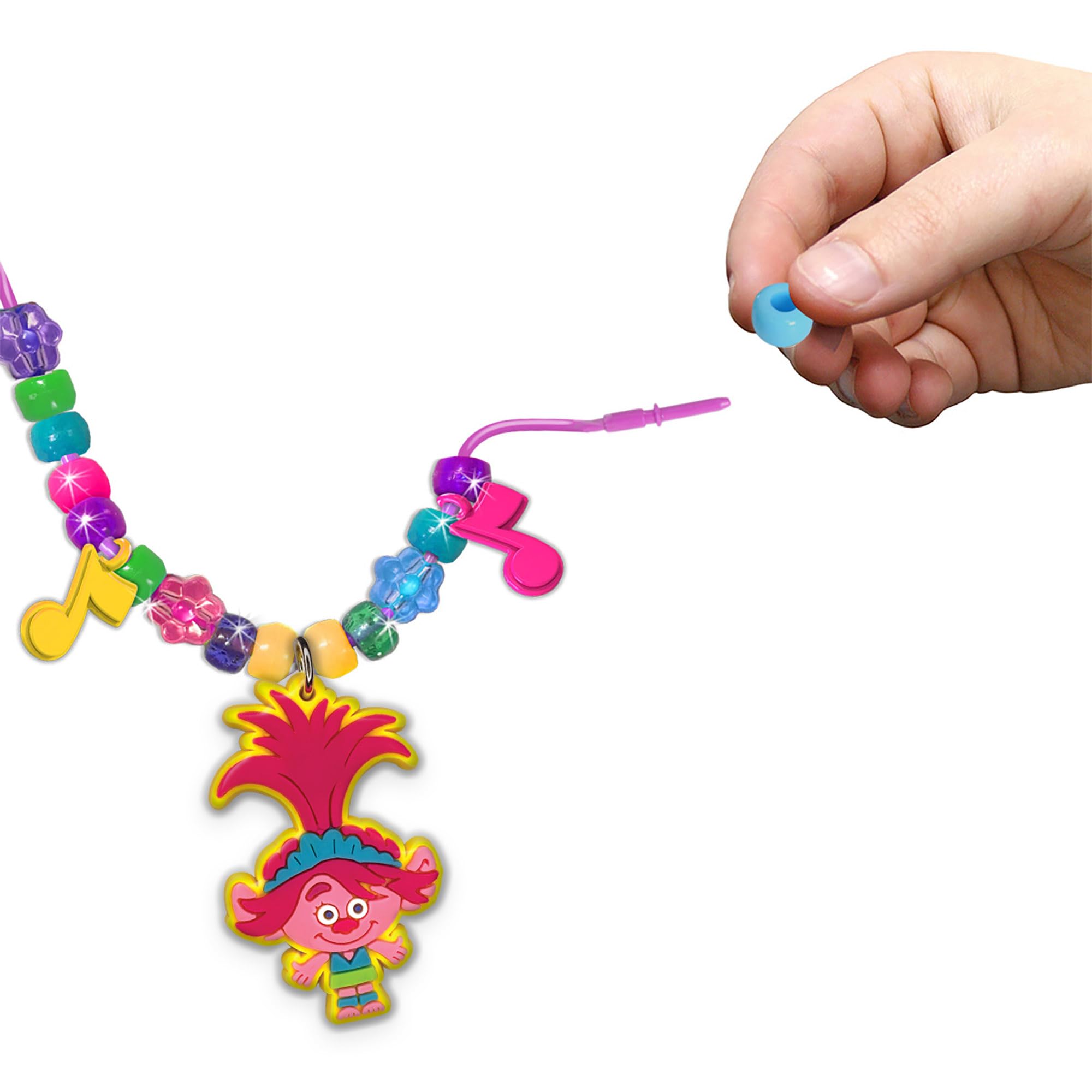 DreamWorks Trolls Band Together Necklace Activity Set for Kids - DIY Friendship Jewelry Craft Kit - Perfect for Birthday Parties, Playdates & Creative Play