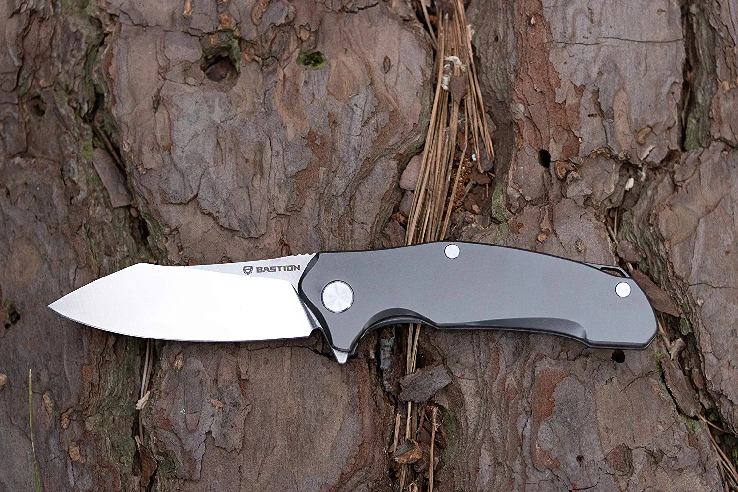 Bastion Braza Full Size Folding Knife - High Carbon Steel Blade, Ergonomic Grip for Outdoor Camping, Hiking & Survival Gear
