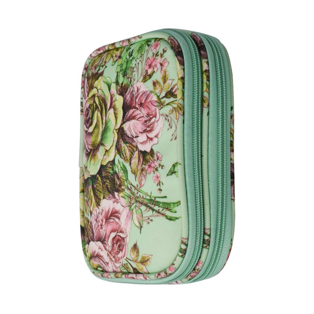 Crochet Hook Case with Zipper - Portable Travel Pouch for Knitting Needles & Crochet Accessories - Perfect for Crafters, Yarn Storage & On-the-Go Projects