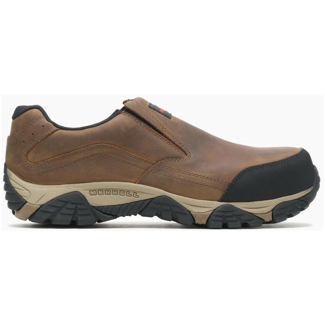 Moab Adventure Moc Men's Carbon Fiber Work Shoes - Lightweight & Durable Safety Toe Boots for Construction, Hiking & Outdoor Work (Toffee Color)