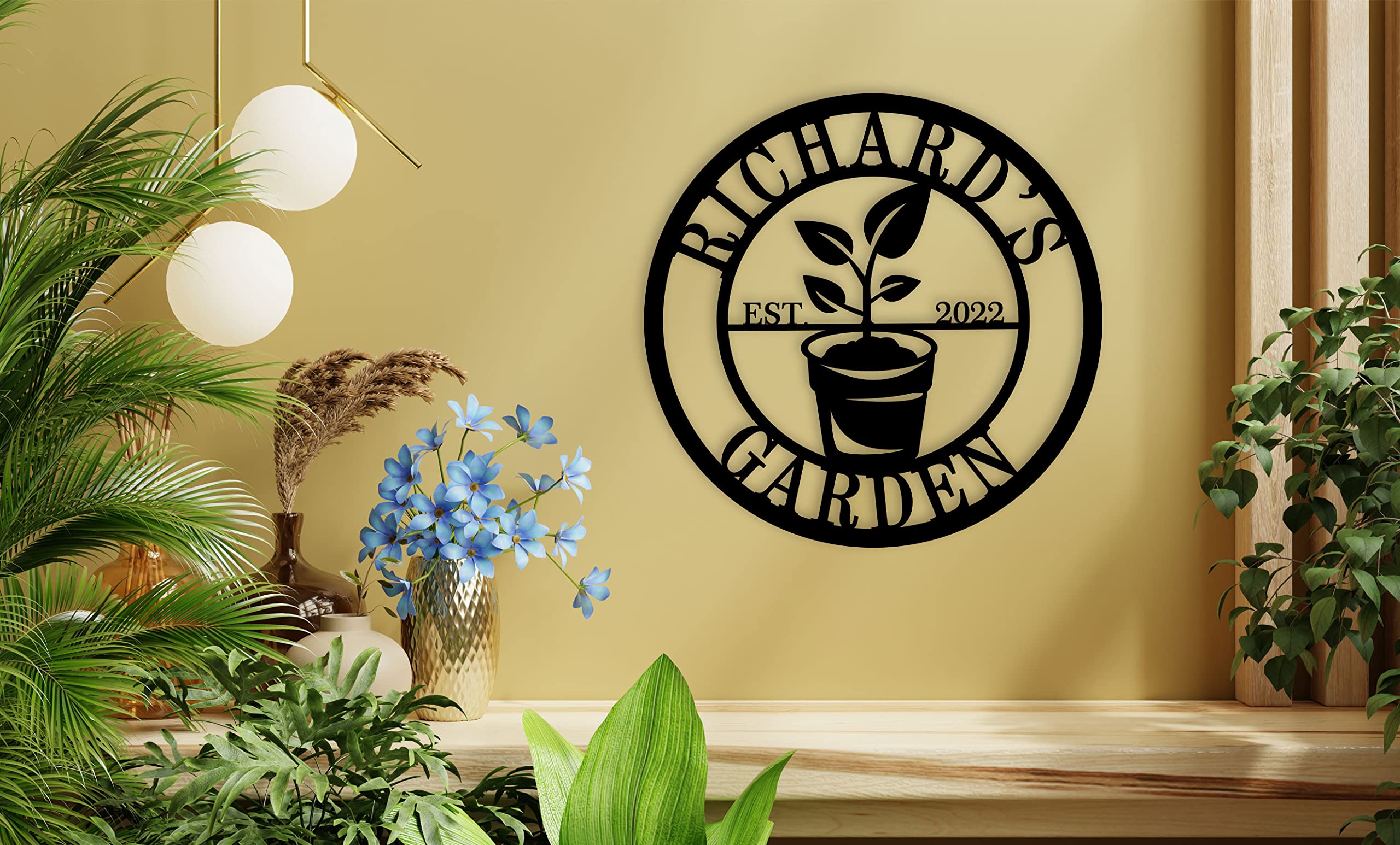 Custom Personalized Metal Garden Signs - Funny & Decorative Outdoor Vegetable Garden Decor - Perfect for Grandma's Garden, Backyard, Patio & Farmhouse Style Landscaping