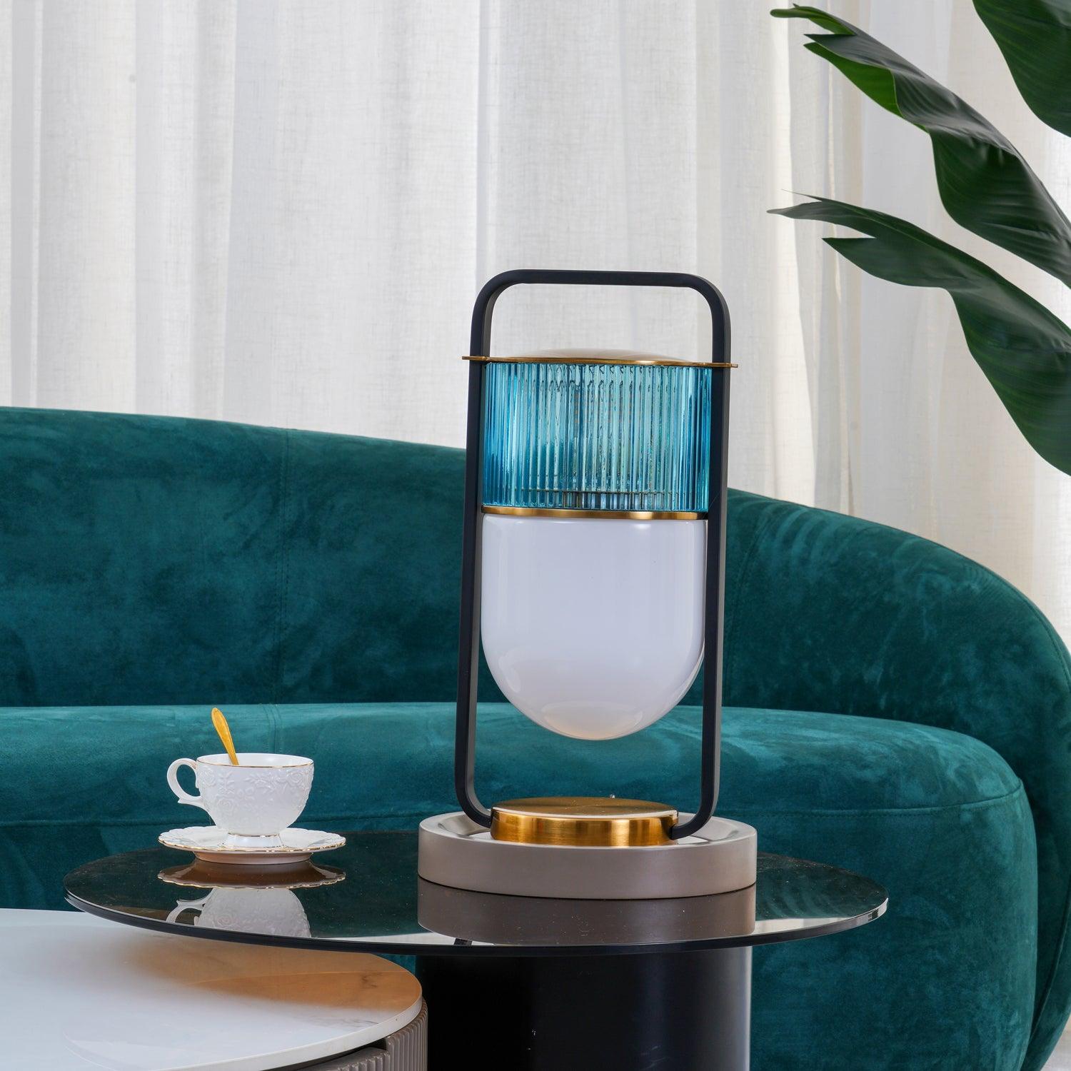 Modern Xi Table Lamp - Stylish LED Nightstand Light for Bedroom, Living Room & Office - Perfect for Reading, Relaxing & Decor
