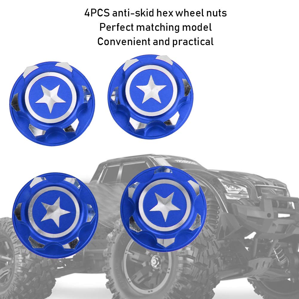 4PCS 17mm Hex Wheel Nuts - Heavy Duty Metal Lug Nuts Compatible with Car Wheels - Perfect for Mazda, Ford, Toyota & More - Secure Wheel Mounting for Off-Road & Daily Driving