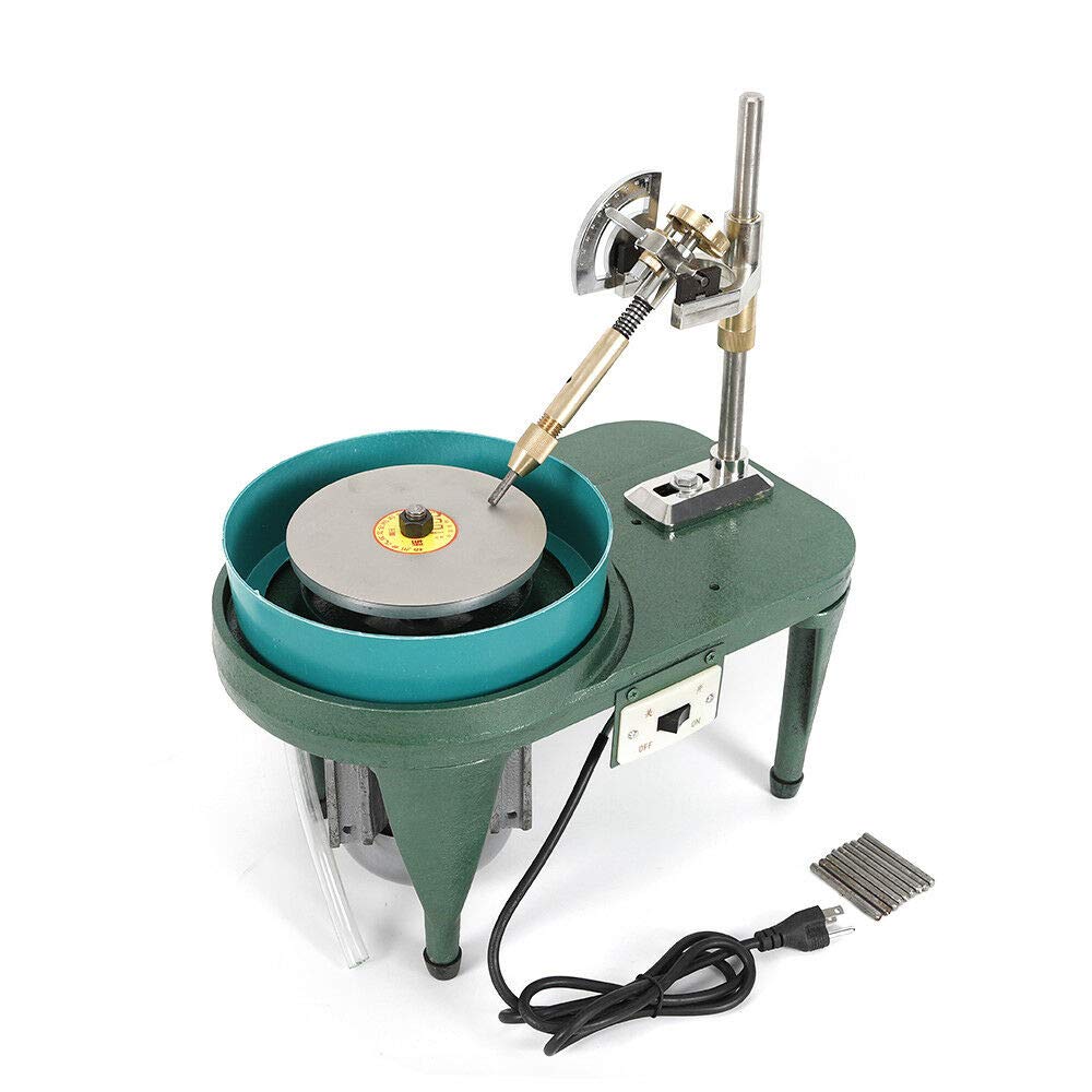 Gem Faceting Machine TBVECHI 110V Jewelry Rock Bench Polishing Grinding Machine - Professional Bench Lathe Polisher Tool for Jewelry Making, Lapidary & Stone Cutting - Perfect for Gemstones, Crystals & DIY Jewelry Crafting