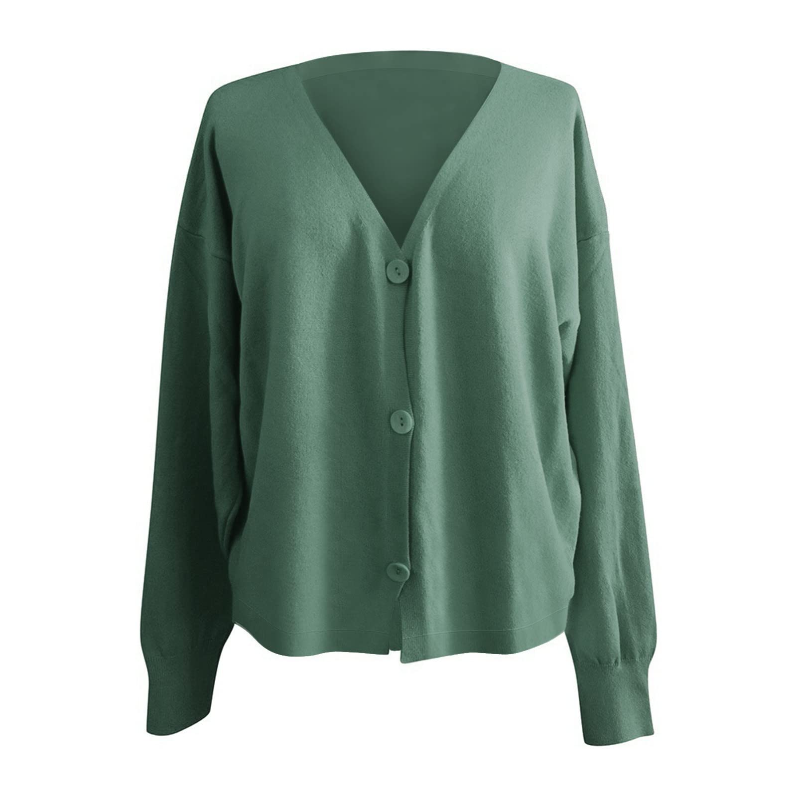 Women's Single-Breasted Solid Knit Cardigan - Soft Casual Sweater for Office, Fall & Winter Layering | Architect-Inspired Fashion