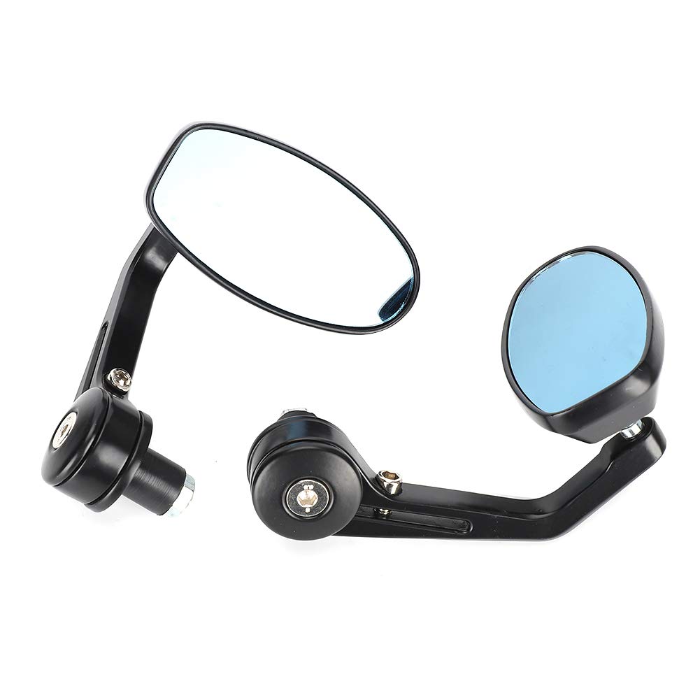 Universal Black Side Mirrors & Interior Handlebar Mirror - Lightweight Motorbike Accessories for Safety & Visibility | Perfect for Cruiser, Scooter & Motorcycle Riders