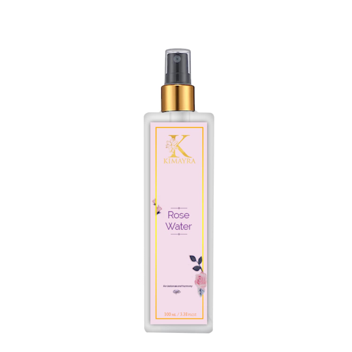 Kimayra Natural Rose Water Facial Spray | 100% Pure Organic Rose Hydrating Toner & Mist for All Skin Types - Oily, Dry & Sensitive | 100ml | Perfect for Daily Skincare, Makeup Setting & Refreshing Spritz