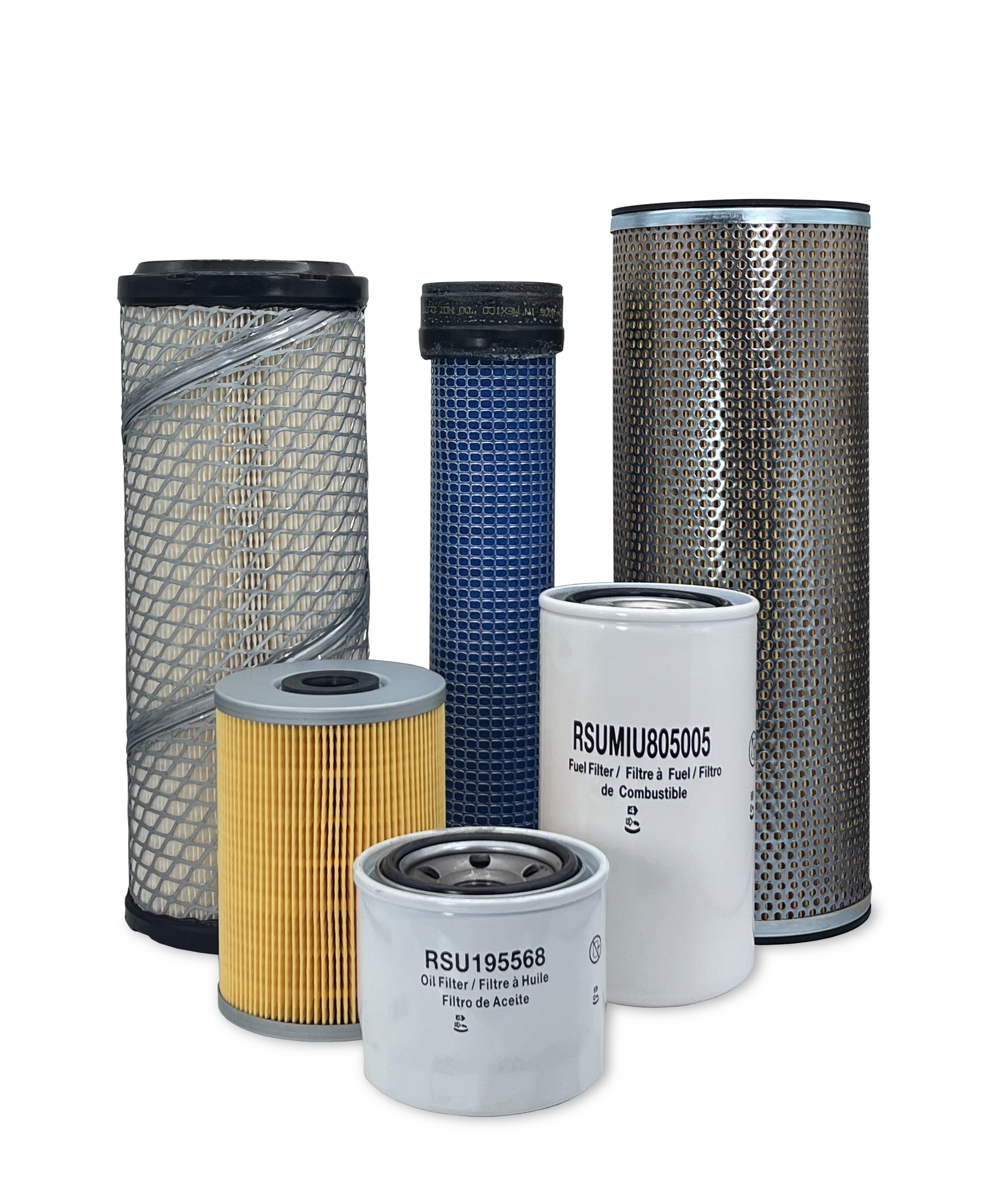 Takeuchi TB240 Excavator Air Oil Fuel Filter Maintenance Kit - HERO® Replacement Filters for Hydraulic System, Engine Protection | Compatible with Construction, Landscaping, Mining Equipment