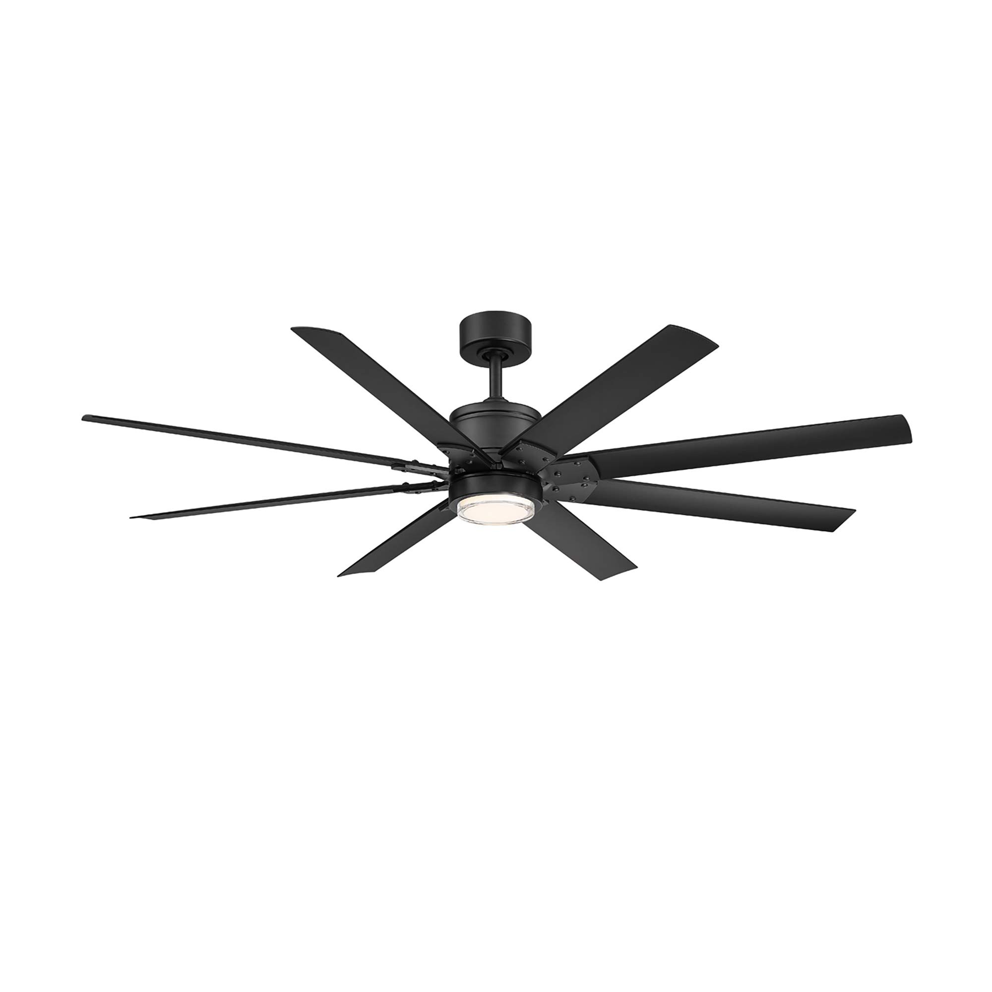 Renegade 52-Inch Smart Ceiling Fan with LED Light Kit, Matte Black, 2700K, Remote Control, Alexa & App Compatible for Indoor and Outdoor Living Spaces