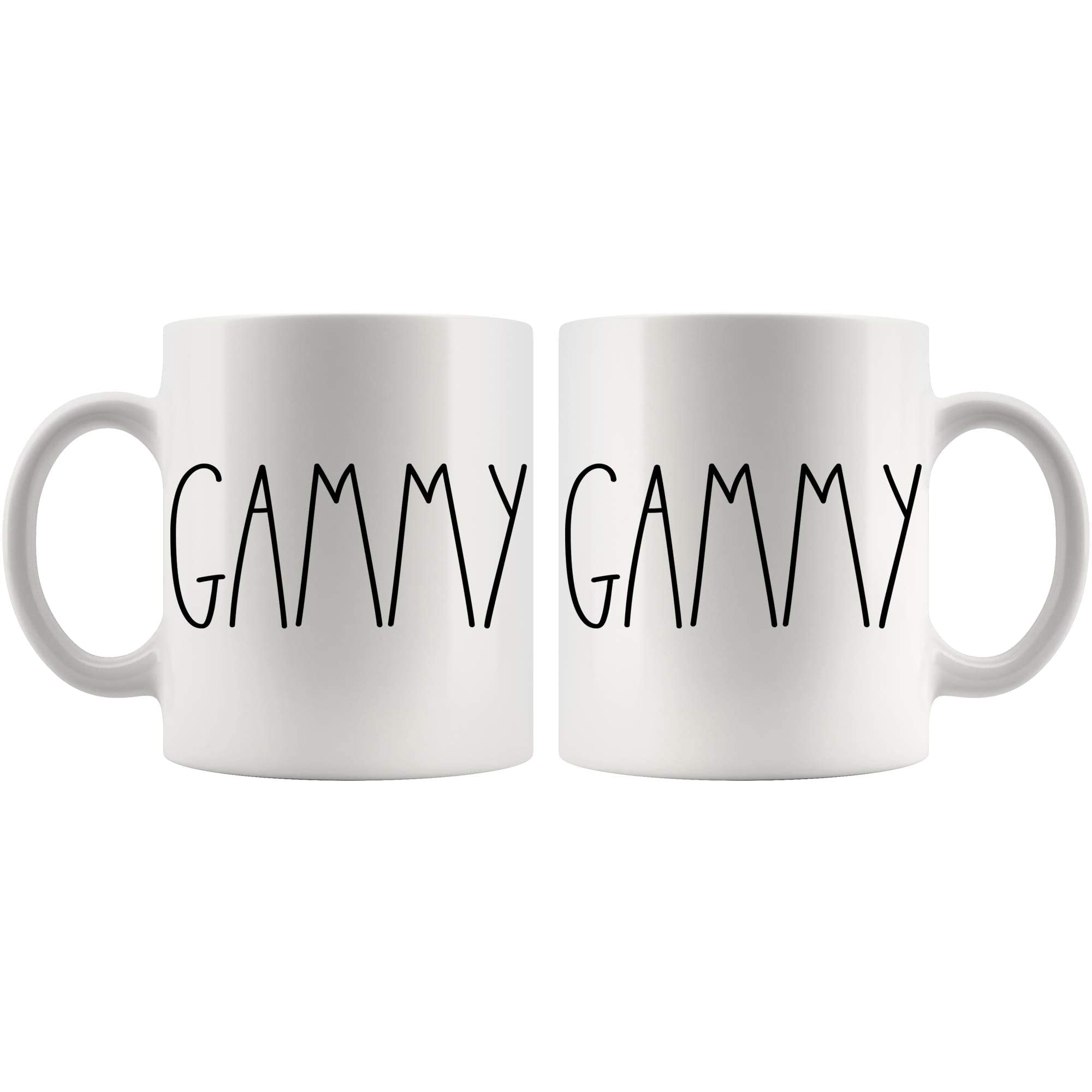 Rae Dunn Inspired Gammy Coffee Mug - 11oz White Ceramic Cup for Mother's Day, Birthday & Family Gifts - Best Gammy Ever Coffee Cup - Perfect for Home, Office & Coffee Lovers