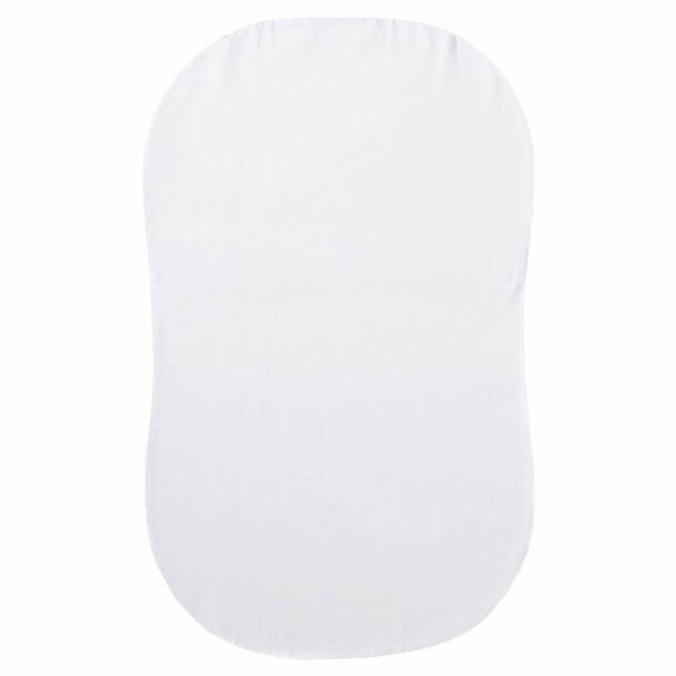 HALO BassiNest Organic Cotton Fitted Crib Sheet - Soft White Baby Bassinet Sheet for Newborns & Infants | Perfect for Nursery, Daycare & Travel Use