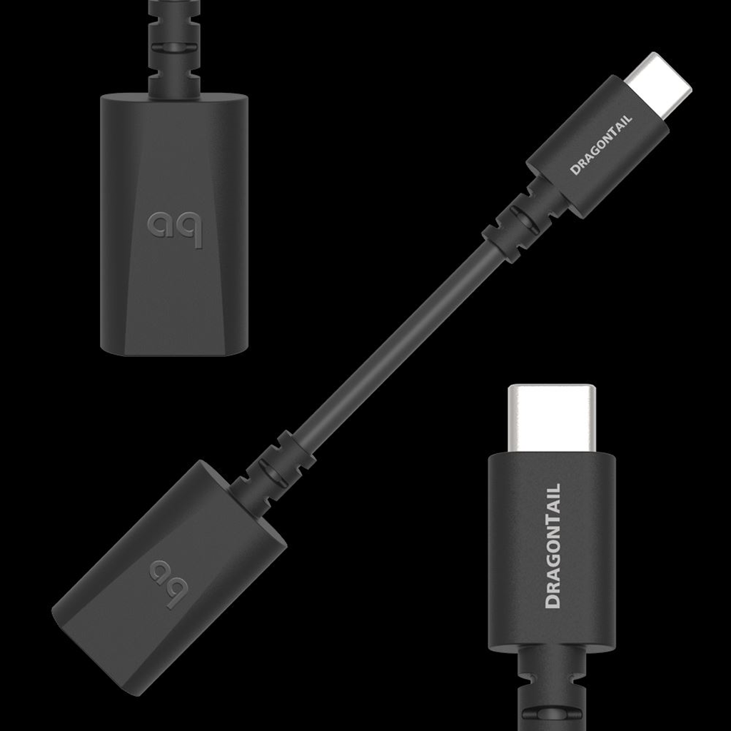 AudioQuest DragonTail USB Adapter - High-Speed USB-C to USB-A Converter for Music Streaming & Digital Audio - Perfect for Home Studio, DJ Setup & Audiophile Systems