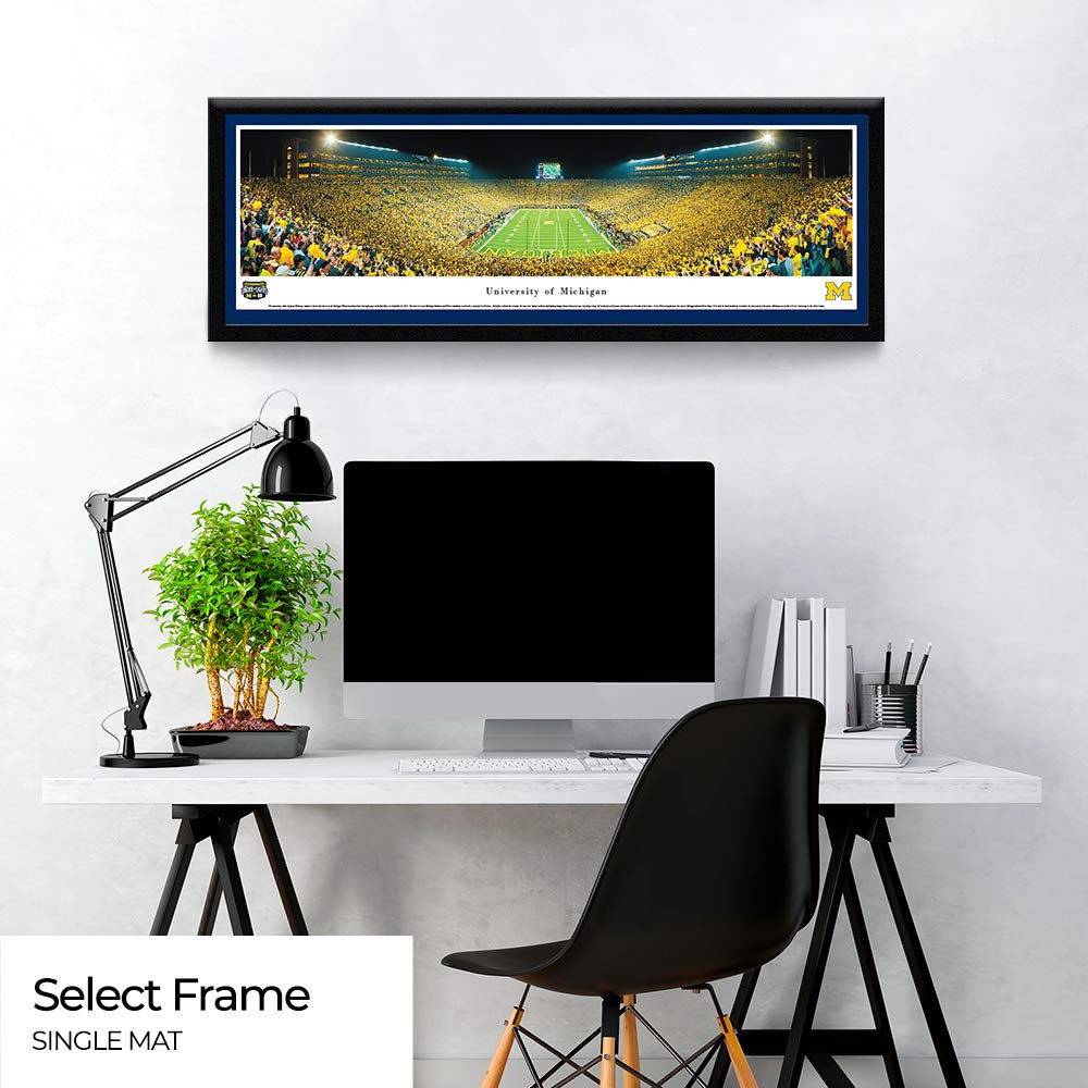 Michigan Football Under The Lights - Panoramic Posters & Framed Pictures by Blakeway Panoramas | Perfect for Game Room, Sports Bar & College Dorm Decor