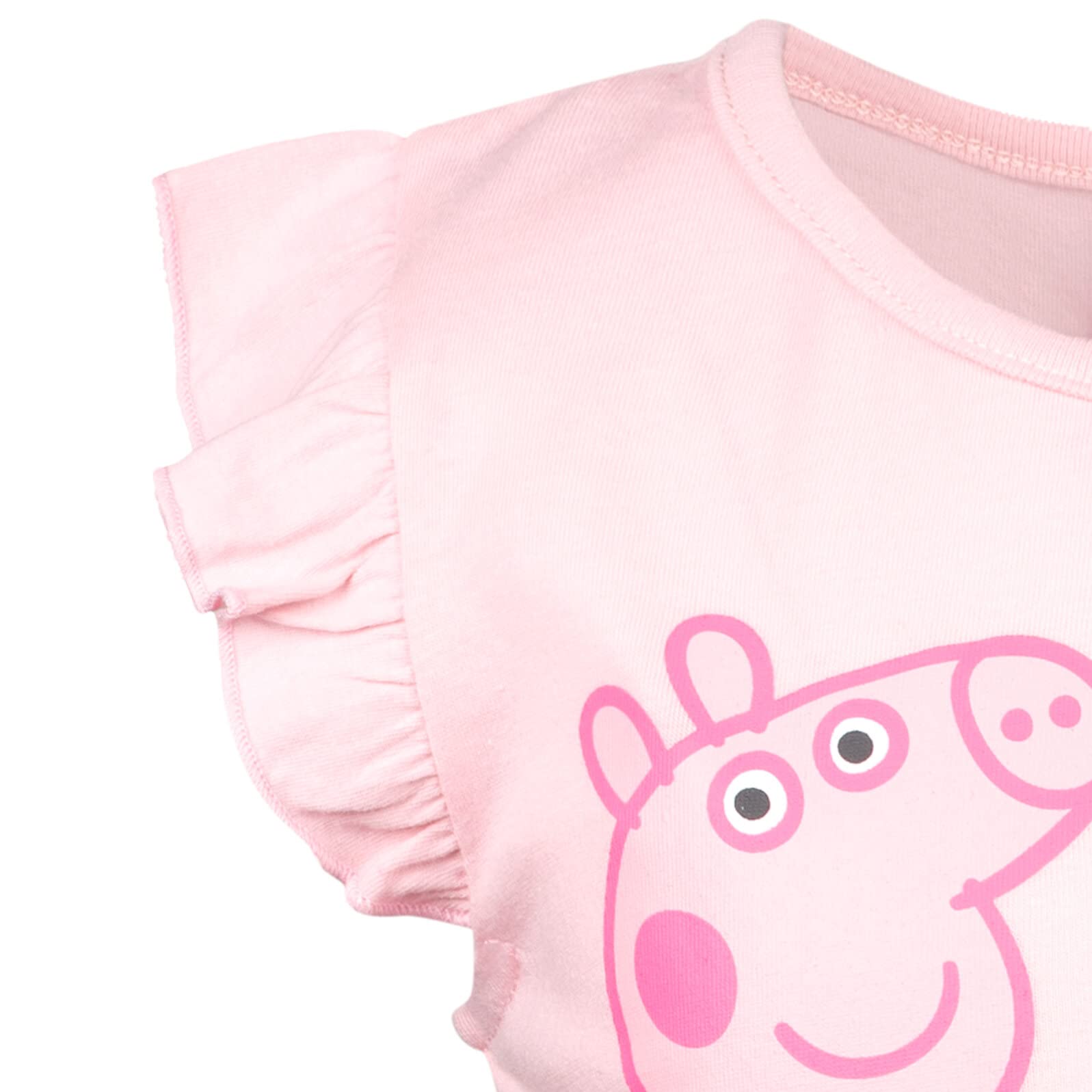 Peppa Pig Girls Short Sleeve Cotton Dress for Toddler to Little Kid - Cute Playtime & Party Outfit for Preschoolers