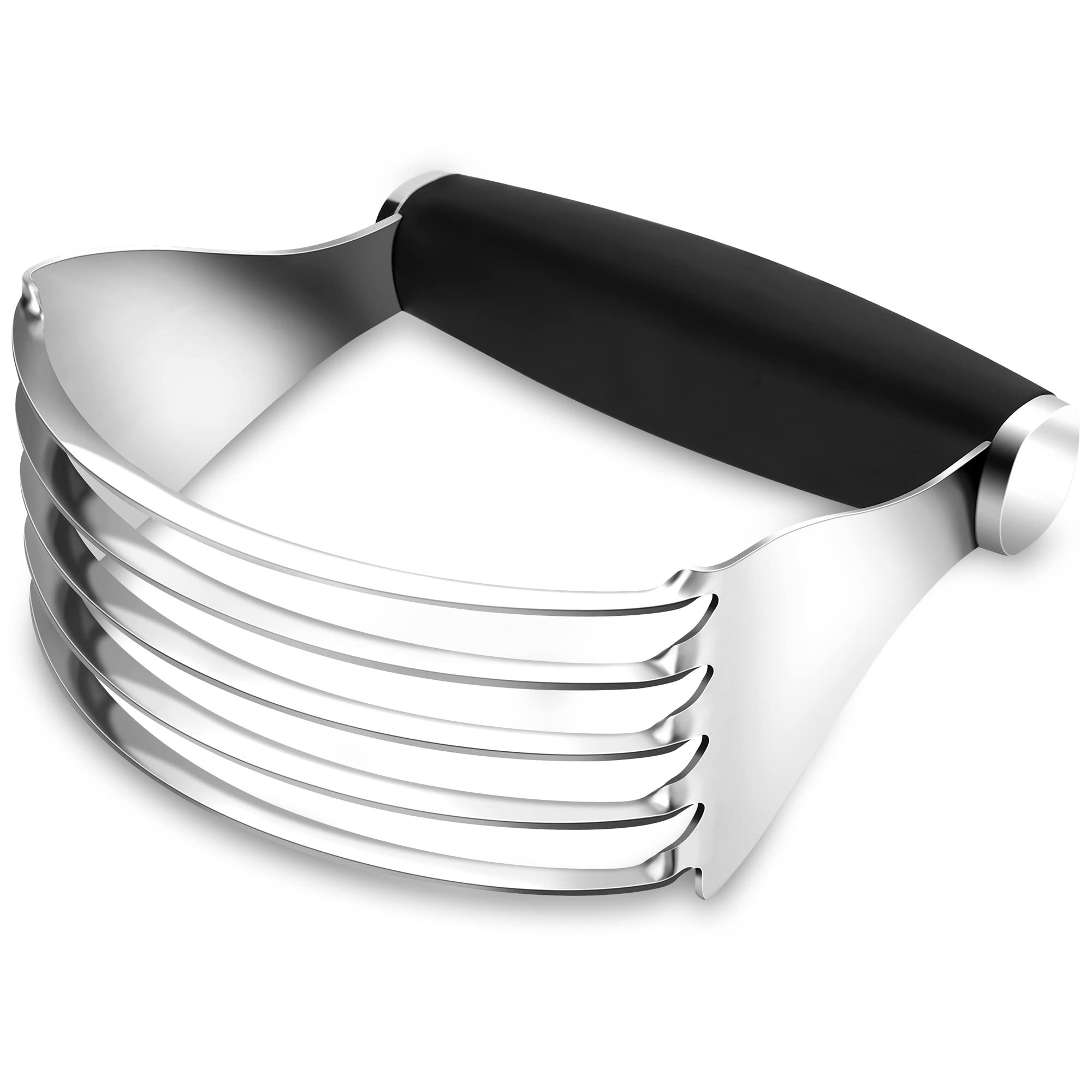 Rainspire XL Heavy Duty Stainless Steel Pastry Cutter - Professional Dough Blender with Sharp Thick Blades for Baking, Pie Crust, Cookies & Pastry Making | Dishwasher Safe Black Pastry Tool for Easy Mixing & Cutting Butter | Perfect for Home Bakers & Professional Kitchens