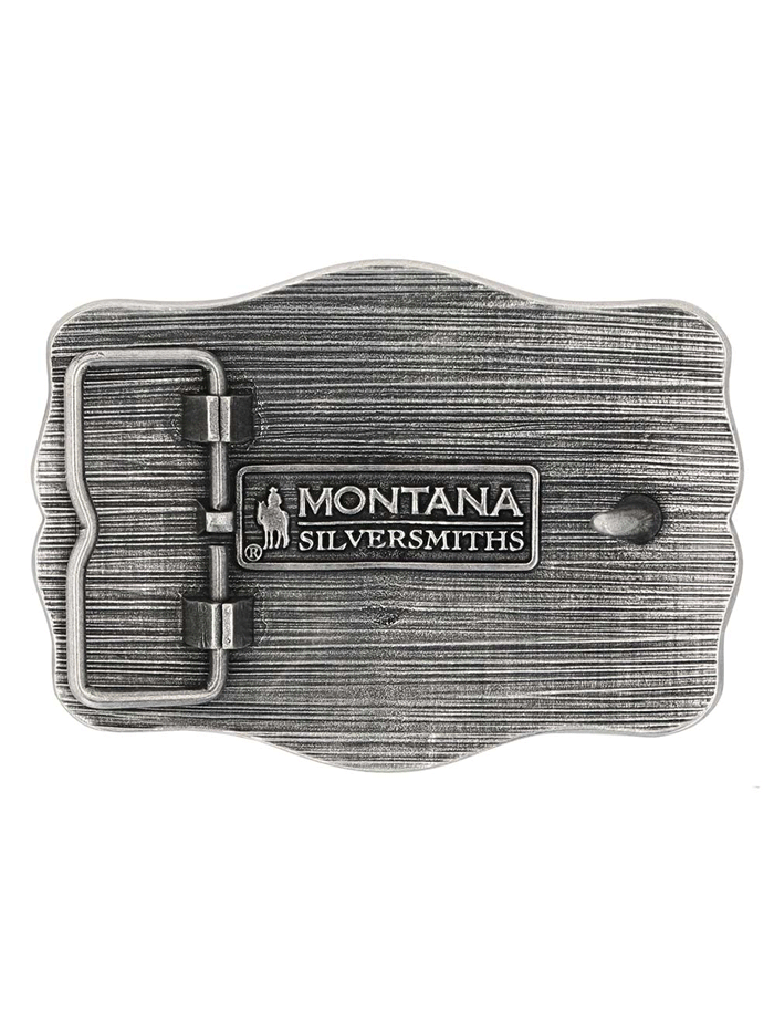 Montana Silversmiths A930 Ropin' Ready Longhorn Attitude Western Belt Buckle - Silver Plated Cowboy Accessory for Rodeo & Ranch Style Outfits