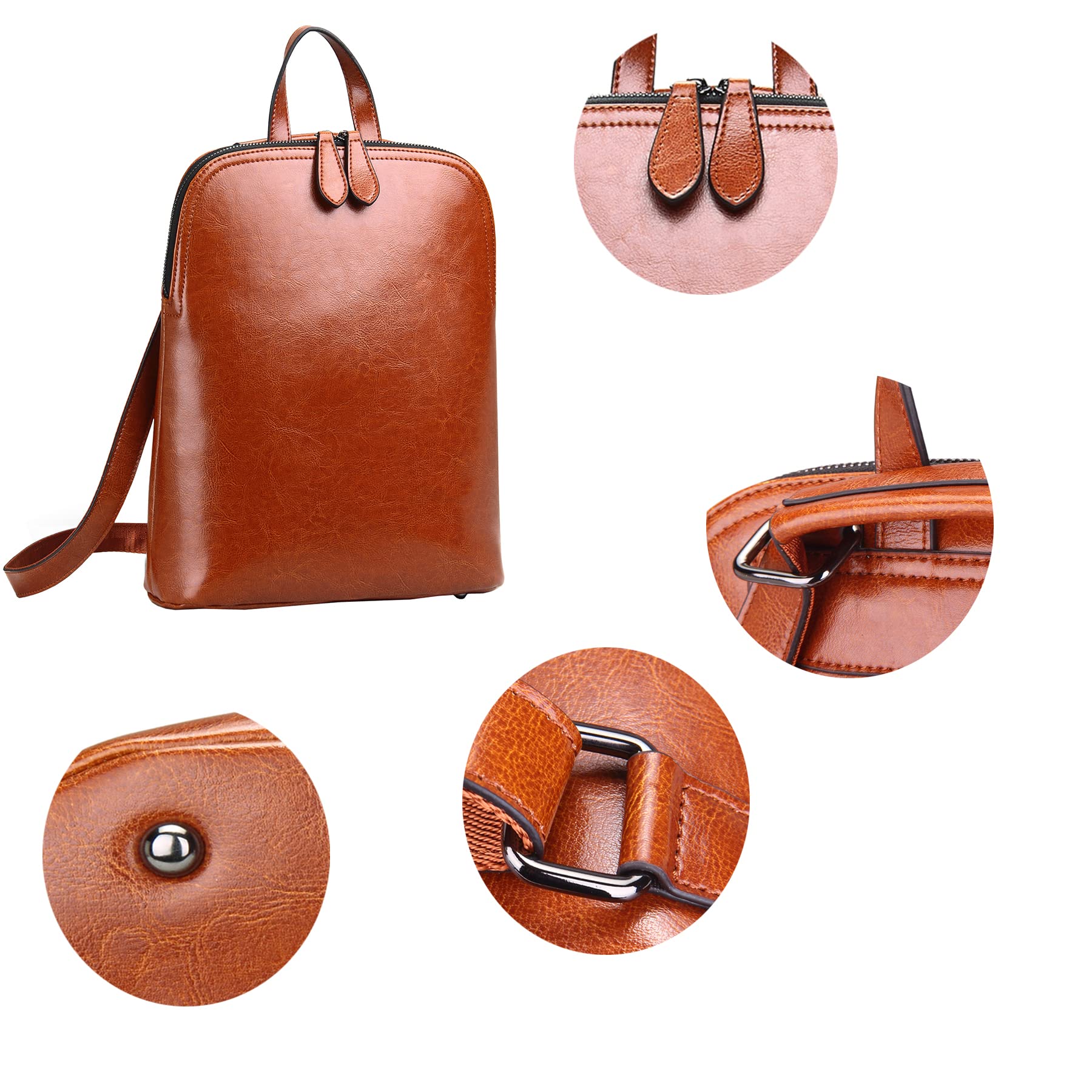 HESHE Women's Convertible Backpack Purse - Stylish Multipurpose Satchel Handbag, Shoulder Bag & Travel Bag for Work, School & Daily Use