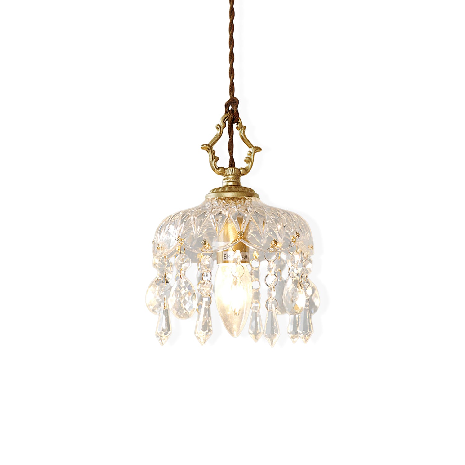 Crystal Haba Pendant Lamp - Modern Glass Ceiling Light Fixture for Dining Room, Kitchen, Living Room & Bedroom Decor