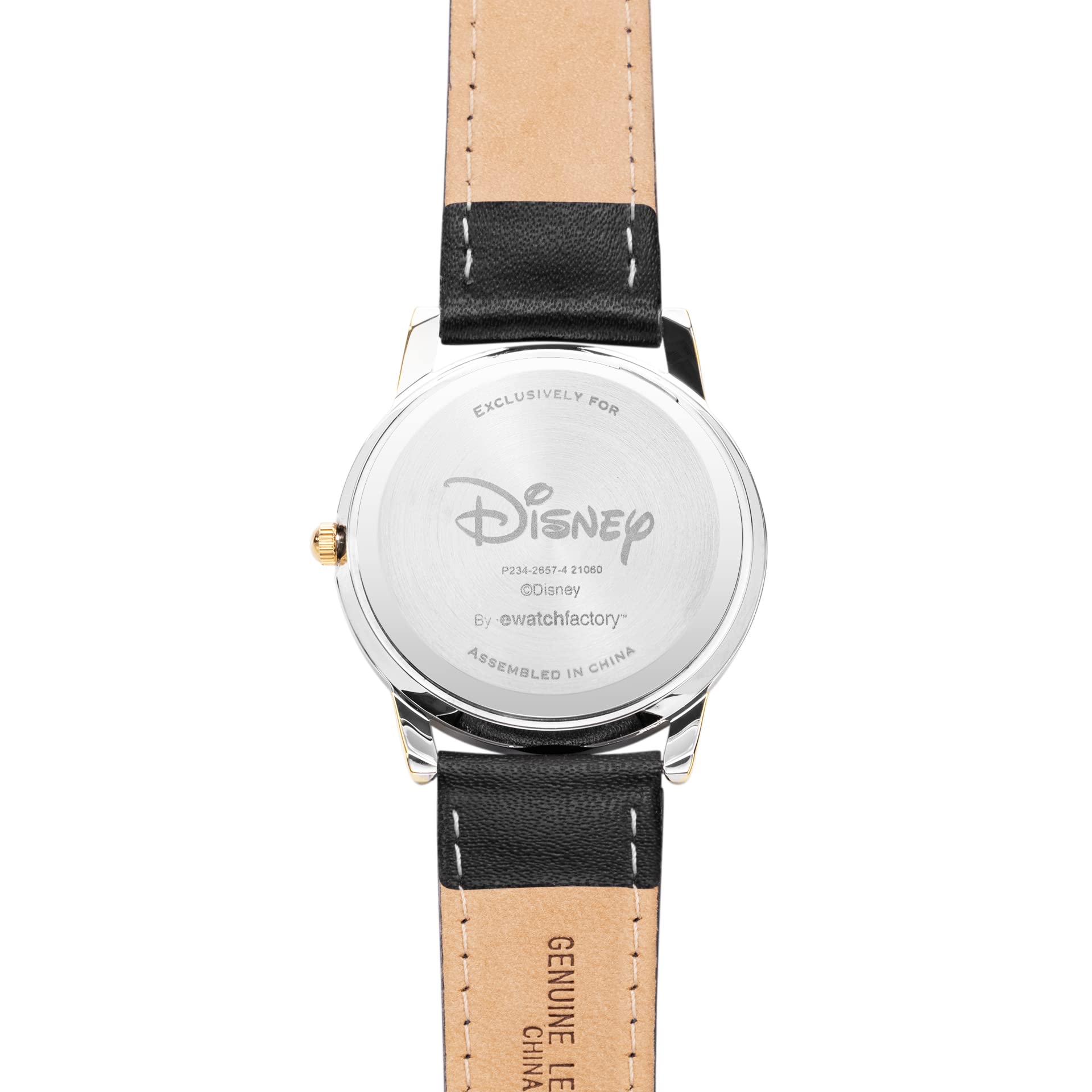 Disney Mickey Mouse Watch for Adults - Leather Strap Quartz Analog for Daily Wear