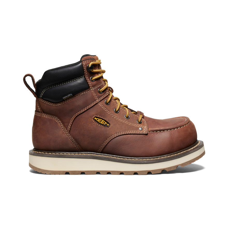 Waterproof Men's Cincinnati 6 Carbon Toe Work Boots - Tuscan Red/Sandshell | Durable Safety Footwear for Construction, Hiking & Outdoor Activities