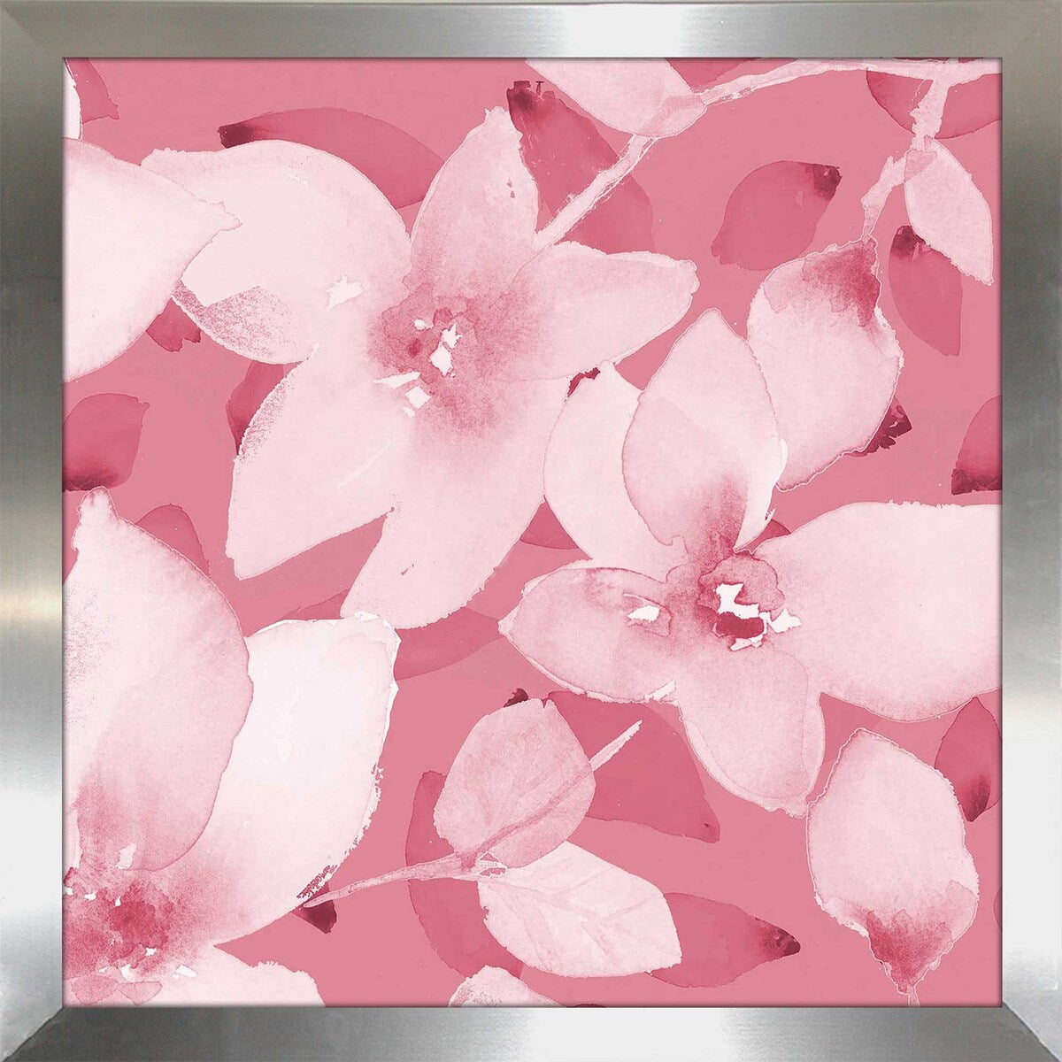 Blooming Pink Whispers II Square Acrylic Wall Art Print - Perfect for Living Room, Bedroom & Office Decor