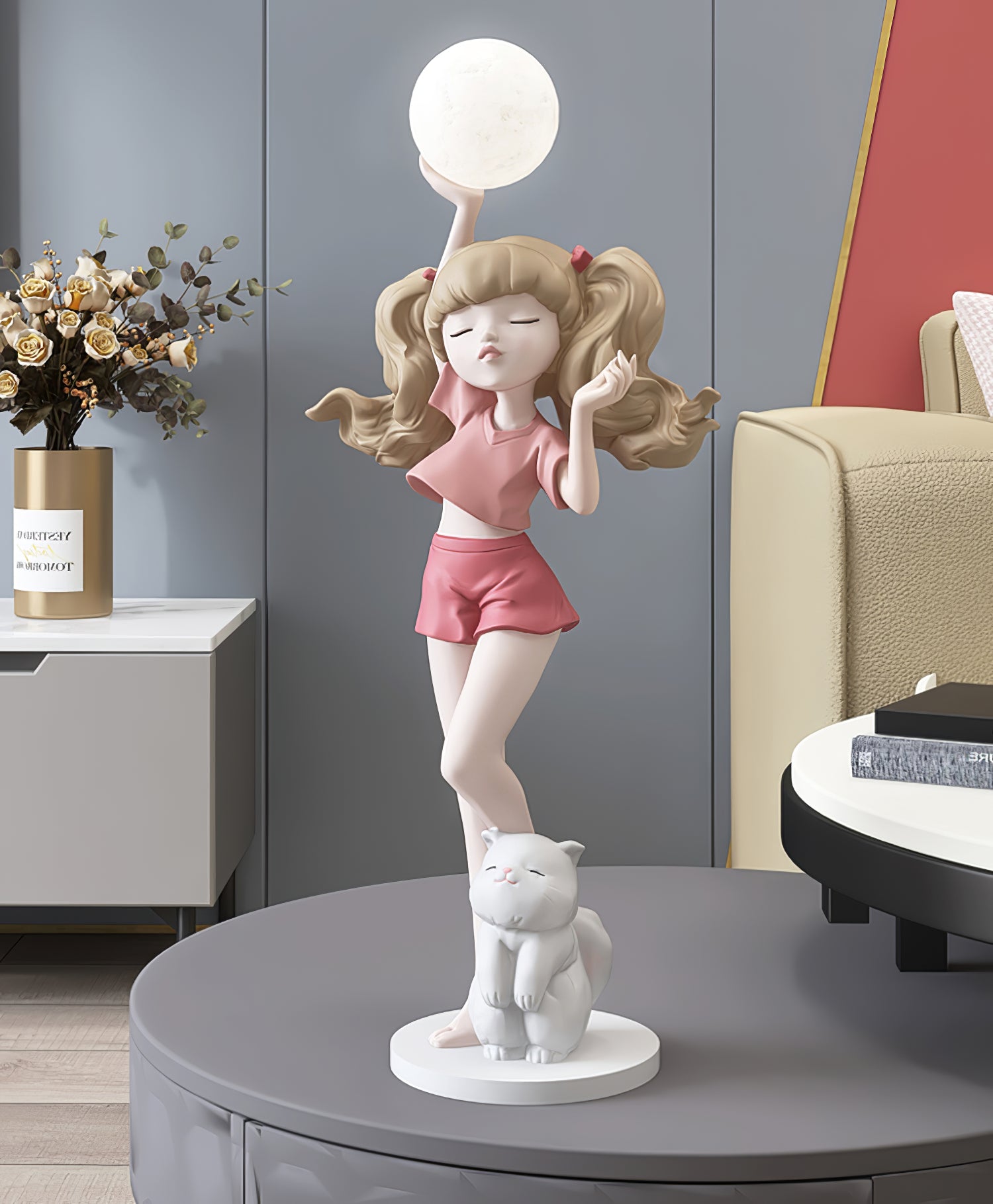 Elegant Ballet Girl Floor Lamp - Adjustable LED Dancer Light for Bedroom, Living Room & Nursery - Perfect for Kids Room Decor & Dance Studio Lighting