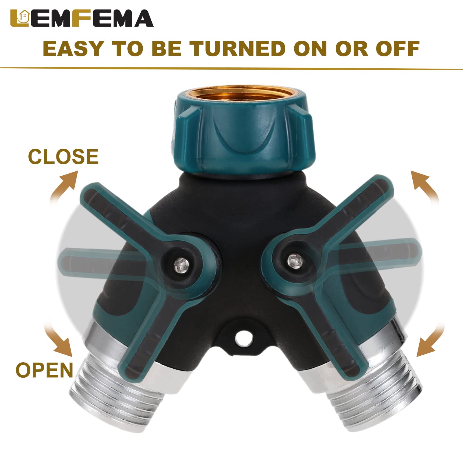 Heavy Duty 2-Way Garden Hose Splitter for Watering & Farm Use
