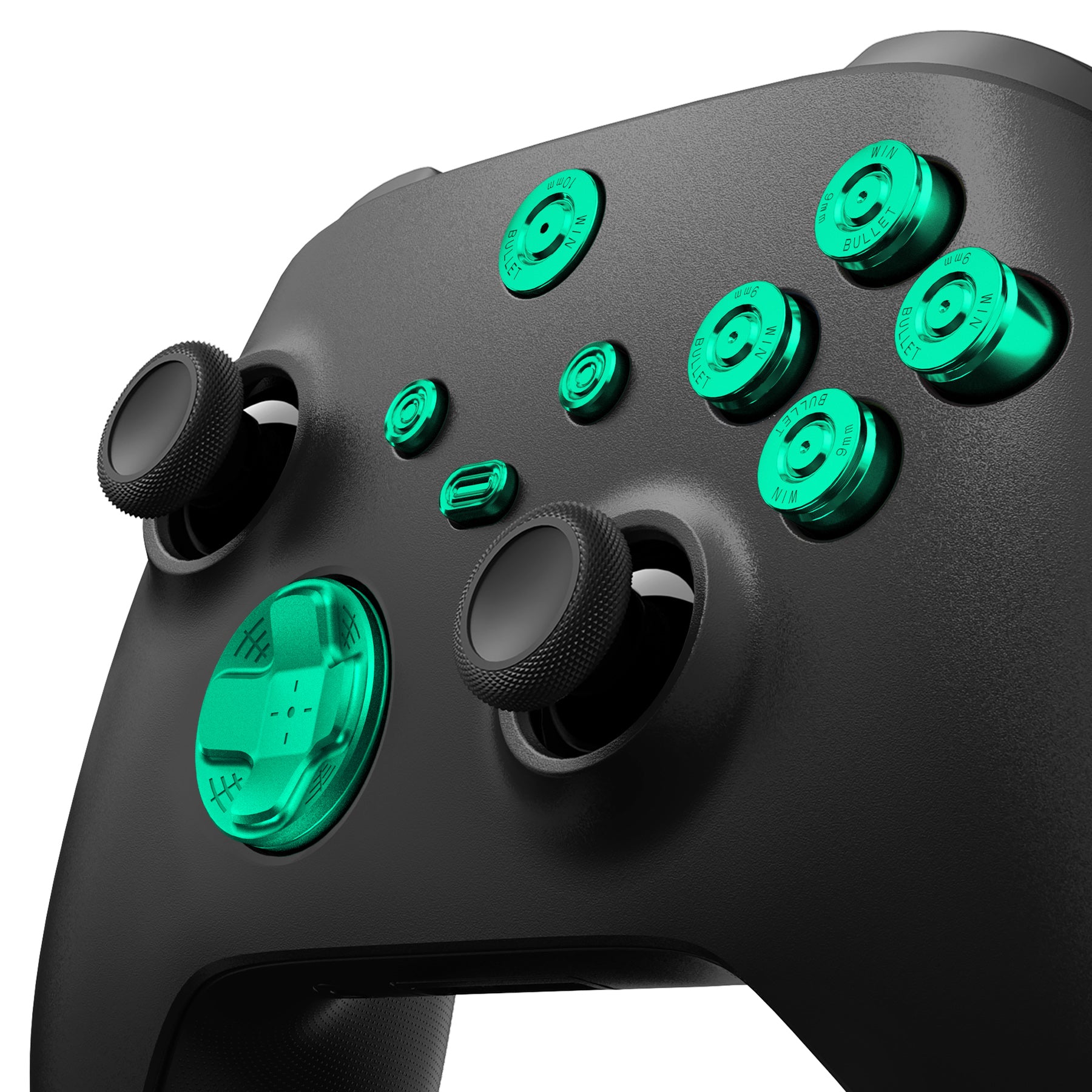 eXtremeRate 9-in-1 Custom Gold Metal Buttons Kit for Xbox Series X/S Controller & Xbox Core Controller - Premium Replacement Parts for Enhanced Gaming Experience - Perfect for Competitive Gaming & Custom Mods