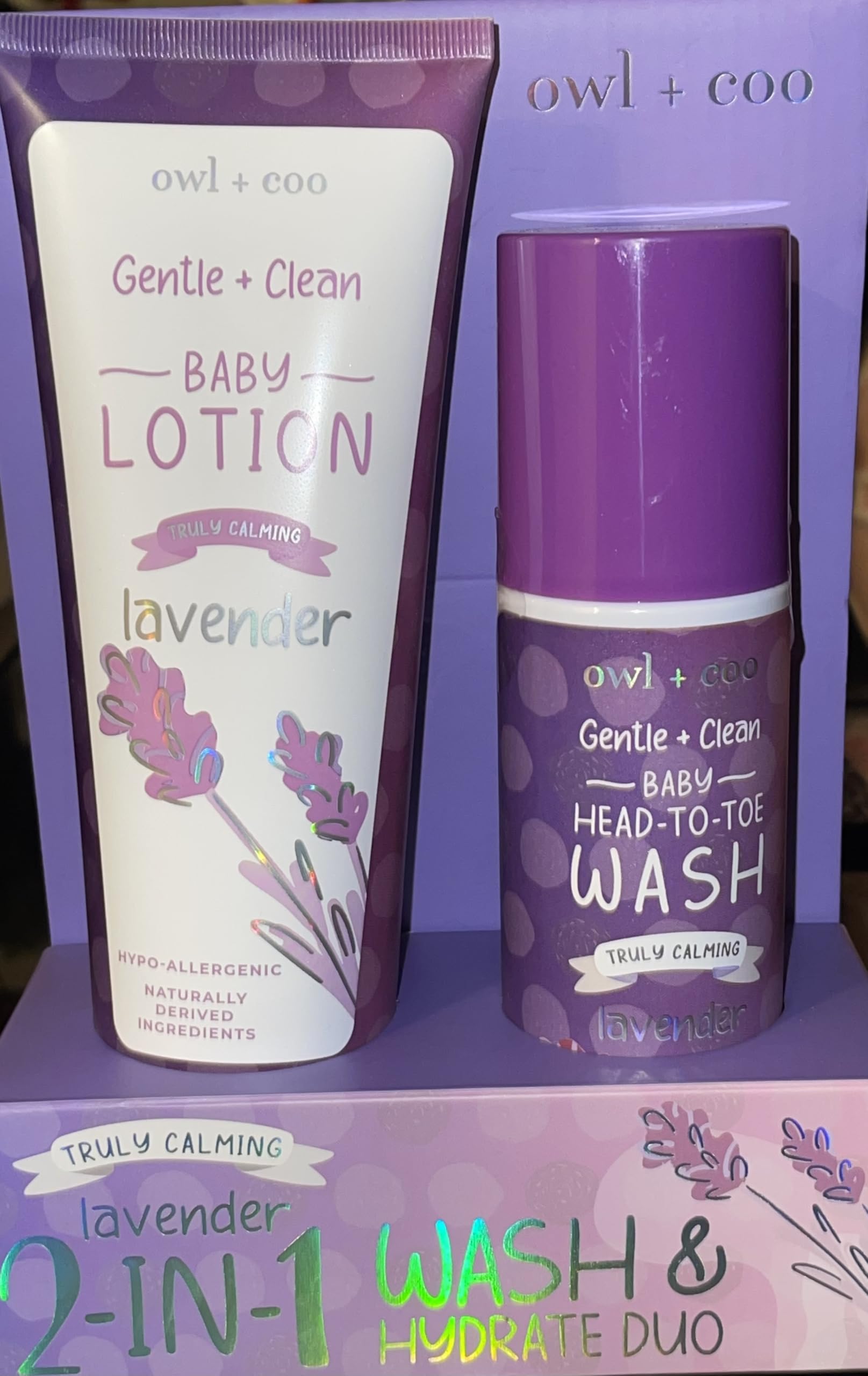 Gentle Lavender Baby Lotion & Wash Set - Hypoallergenic & Moisturizing for Newborns & Sensitive Skin | Perfect for Bath Time & Bedtime Routine
