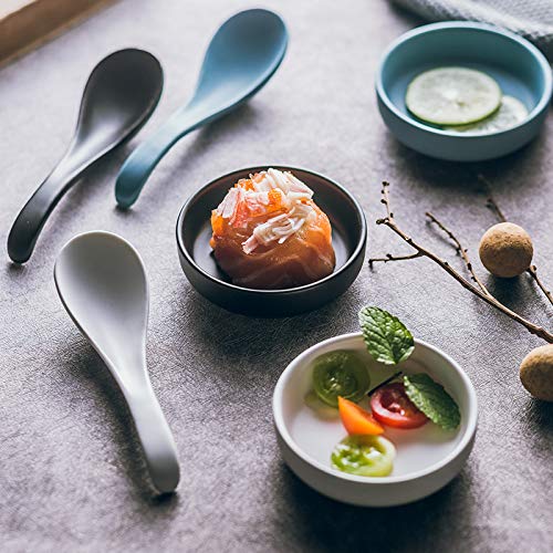Colias Wing 3.5 Inch Porcelain Bowls - Set of 6, Simple Elegant Design, Multi-Purpose Side Dish Bowls for Soy Sauce, Dipping Sauces, Seasonings - Perfect for Asian Dining, Sushi Restaurants & Home Kitchen Use