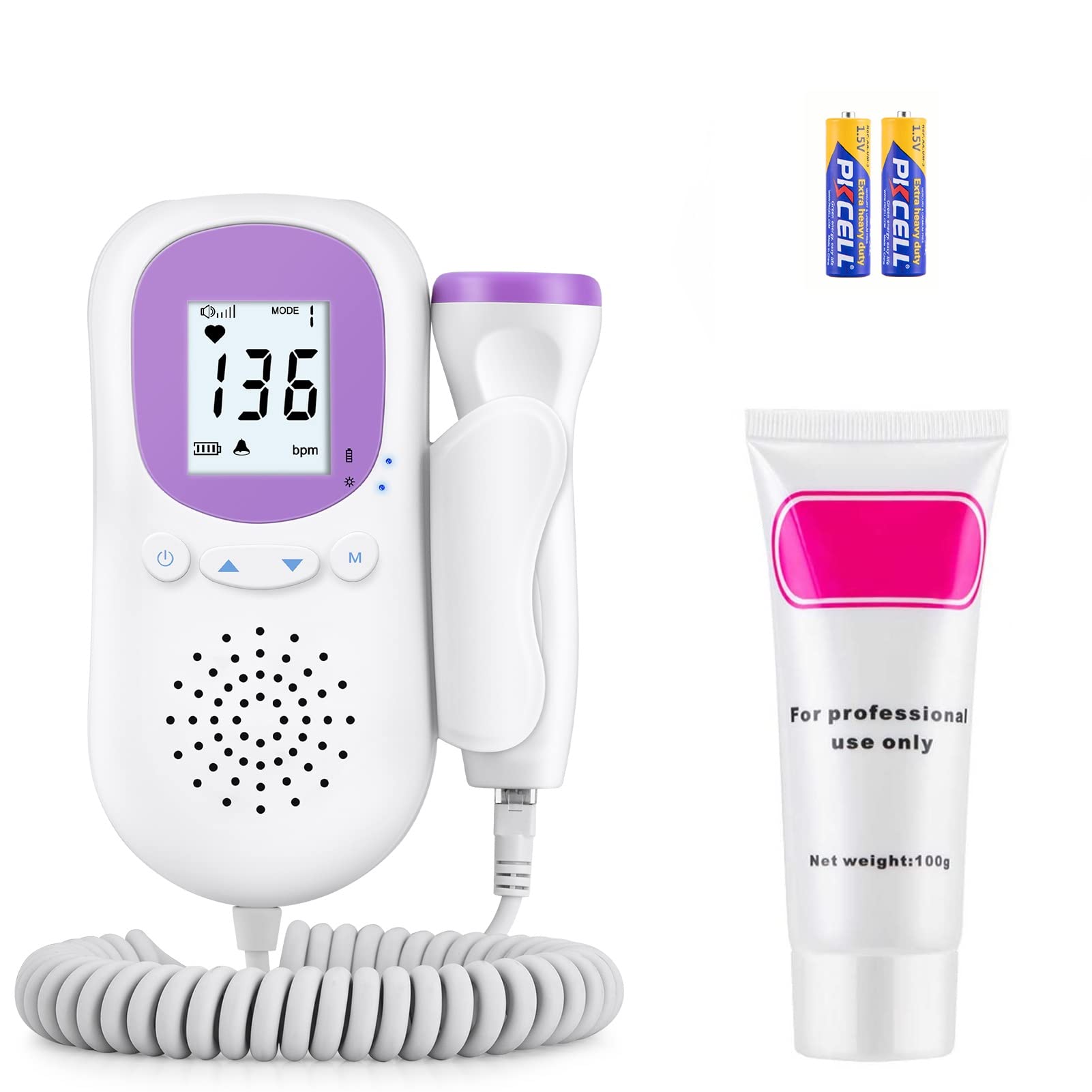 Baby Heartbeat Monitor & Pregnancy Doppler - Fetal Doppler for Home Use, Portable Baby Heartbeat Tracker with LCD Screen - Perfect for Expecting Moms & Newborn Care