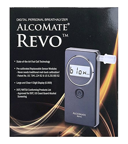 AlcoMate REVO Professional-Grade Breathalyzer - Accurate Alcohol Tester for Personal & Law Enforcement Use - Ideal for Road Safety, Workplace Testing & Home Monitoring