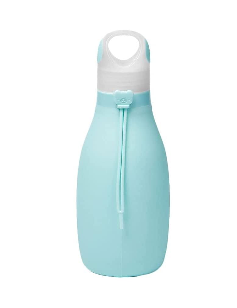 Foldable Silicone Sports Water Bottle - 500ml/16oz Leak-Proof & Portable Drinking Bottle for Fitness, Cycling, Hiking & Outdoor Activities - Durable & Drop-Proof Design - Eco-Friendly D-Green Color - Perfect for Gym, Travel & Daily Hydration